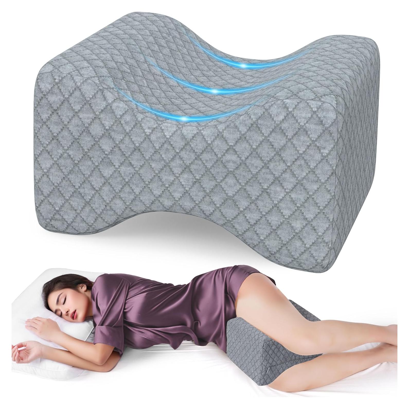 Almohada de Rodilla Viscoelástica SweetSlubr - Soporte para Dormir Lado