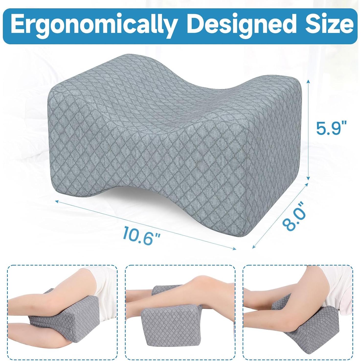 Almohada de Rodilla Viscoelástica SweetSlubr - Soporte para Dormir Lado