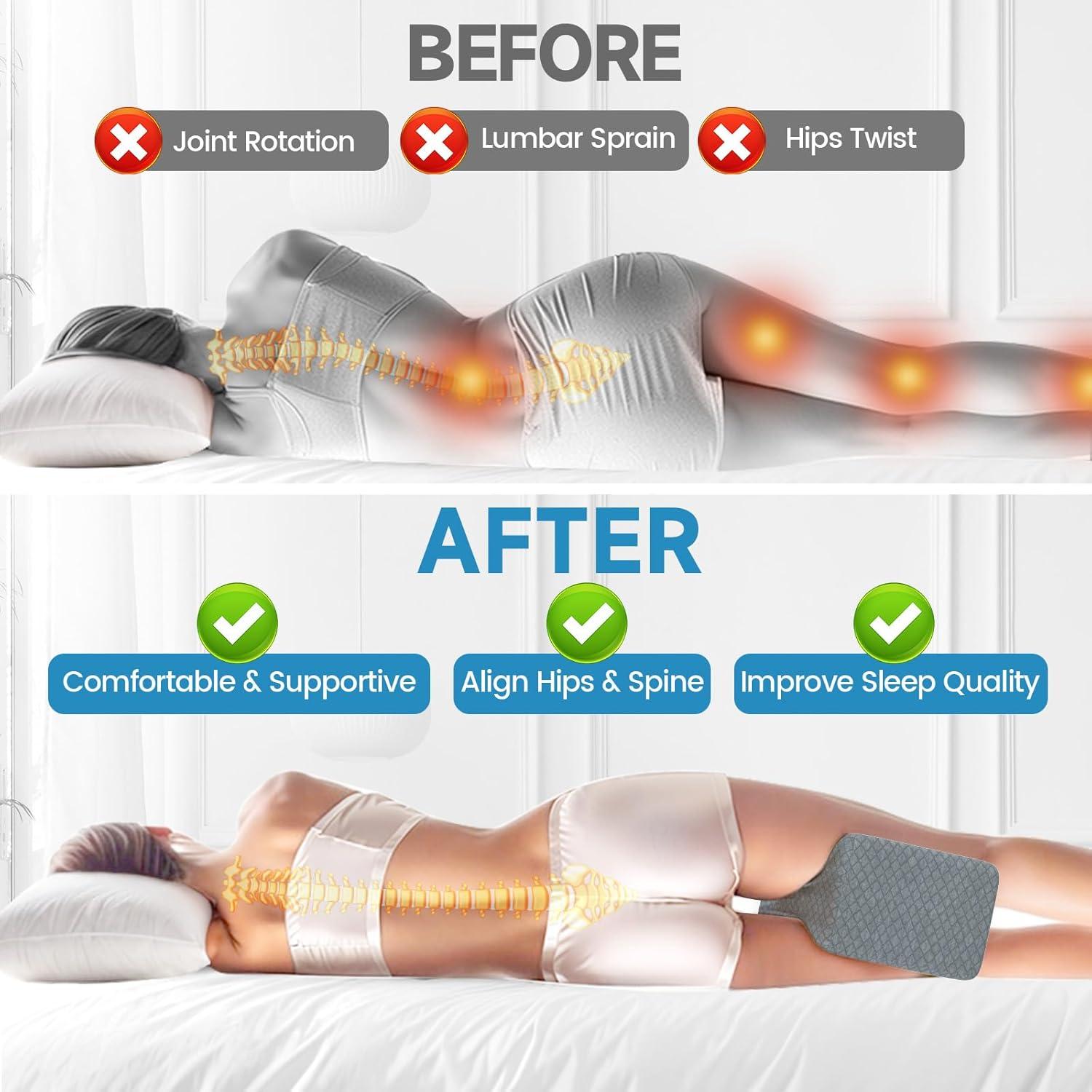 Almohada de Rodilla Viscoelástica SweetSlubr - Soporte para Dormir Lado