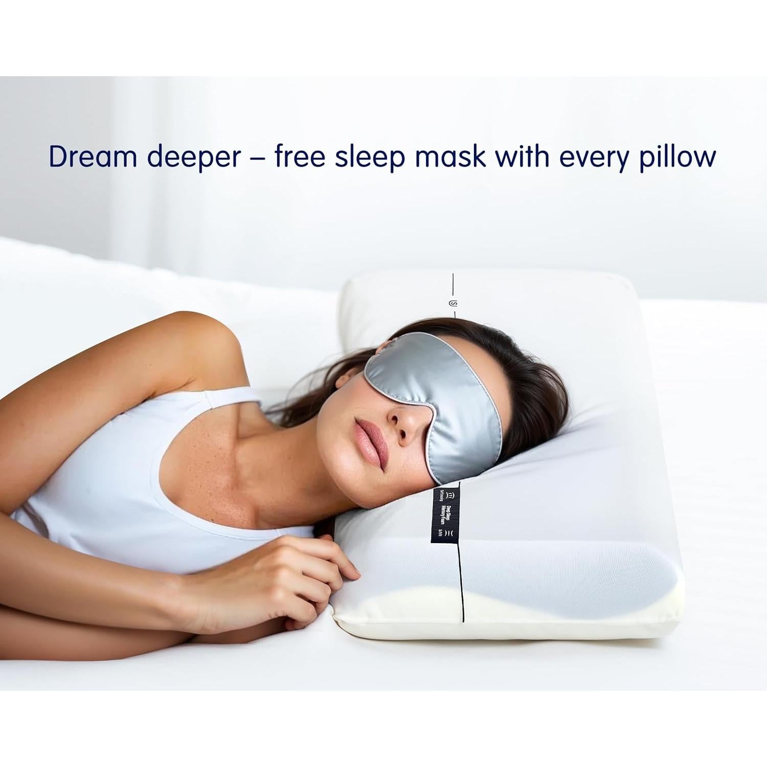 Almohada de Espuma de Memoria SyMax 2 Paquete con Funda Enfriadora