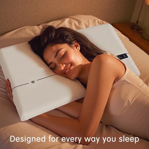 Almohada de Espuma de Memoria SyMax 2 Paquete con Funda Enfriadora