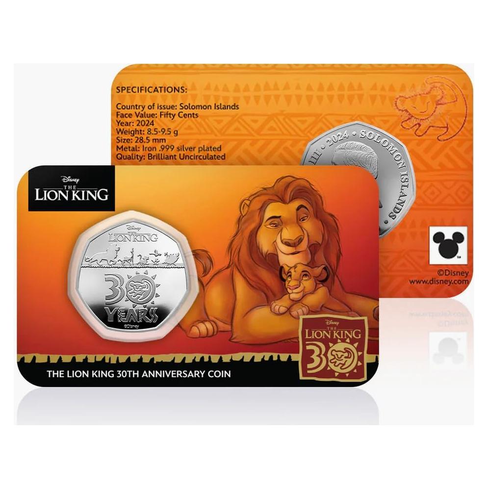 Moneda Coleccionable 30 Aniversario El Rey León Fantasy Club