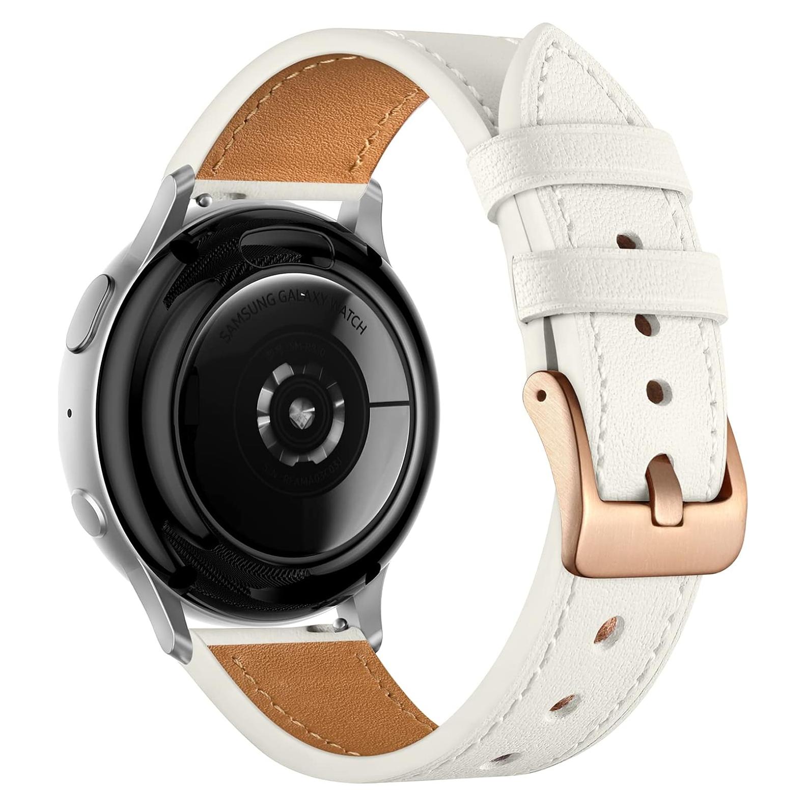Correa de Cuero GEAK para Samsung Galaxy Watch 20mm Beige