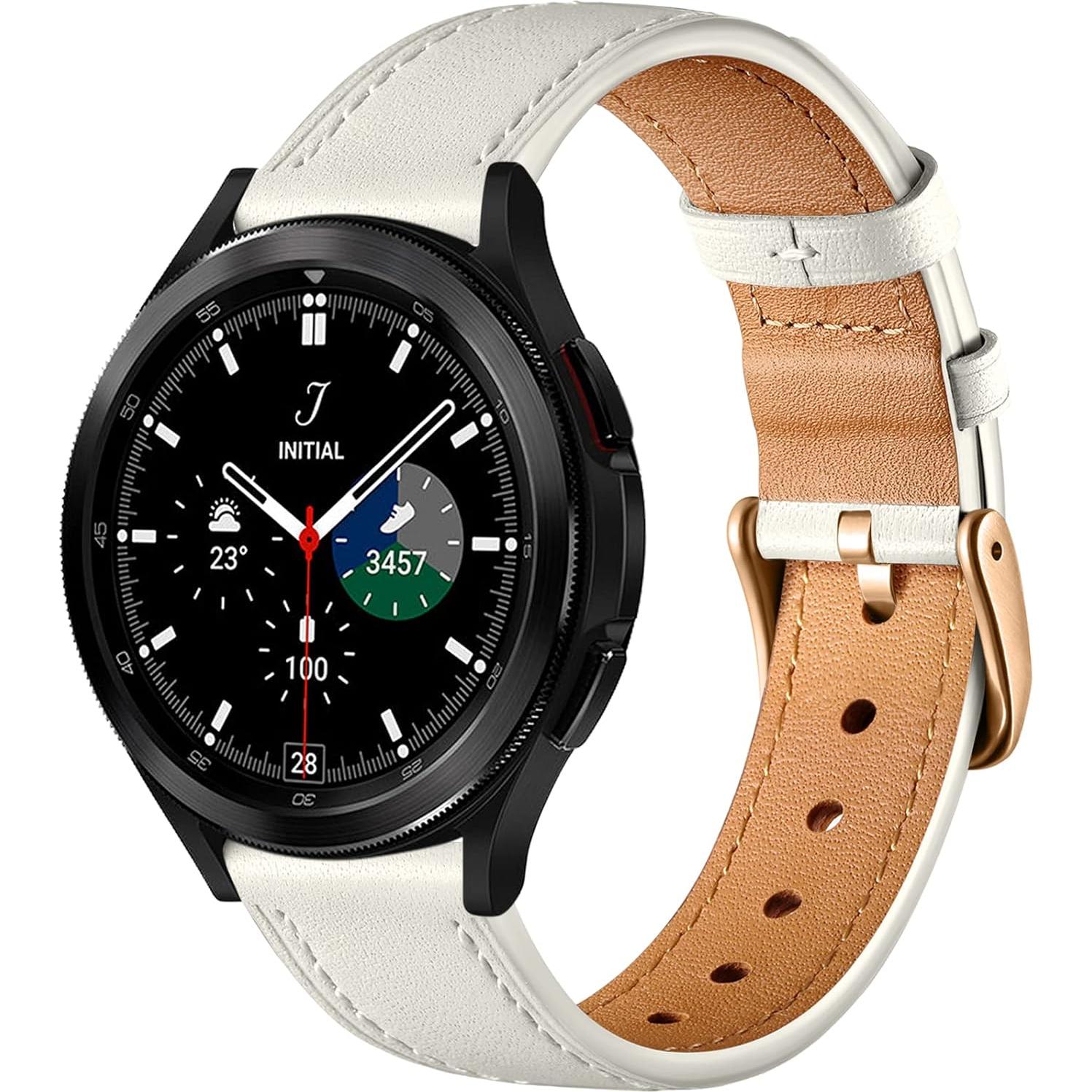 Correa de Cuero GEAK para Samsung Galaxy Watch 20mm Beige