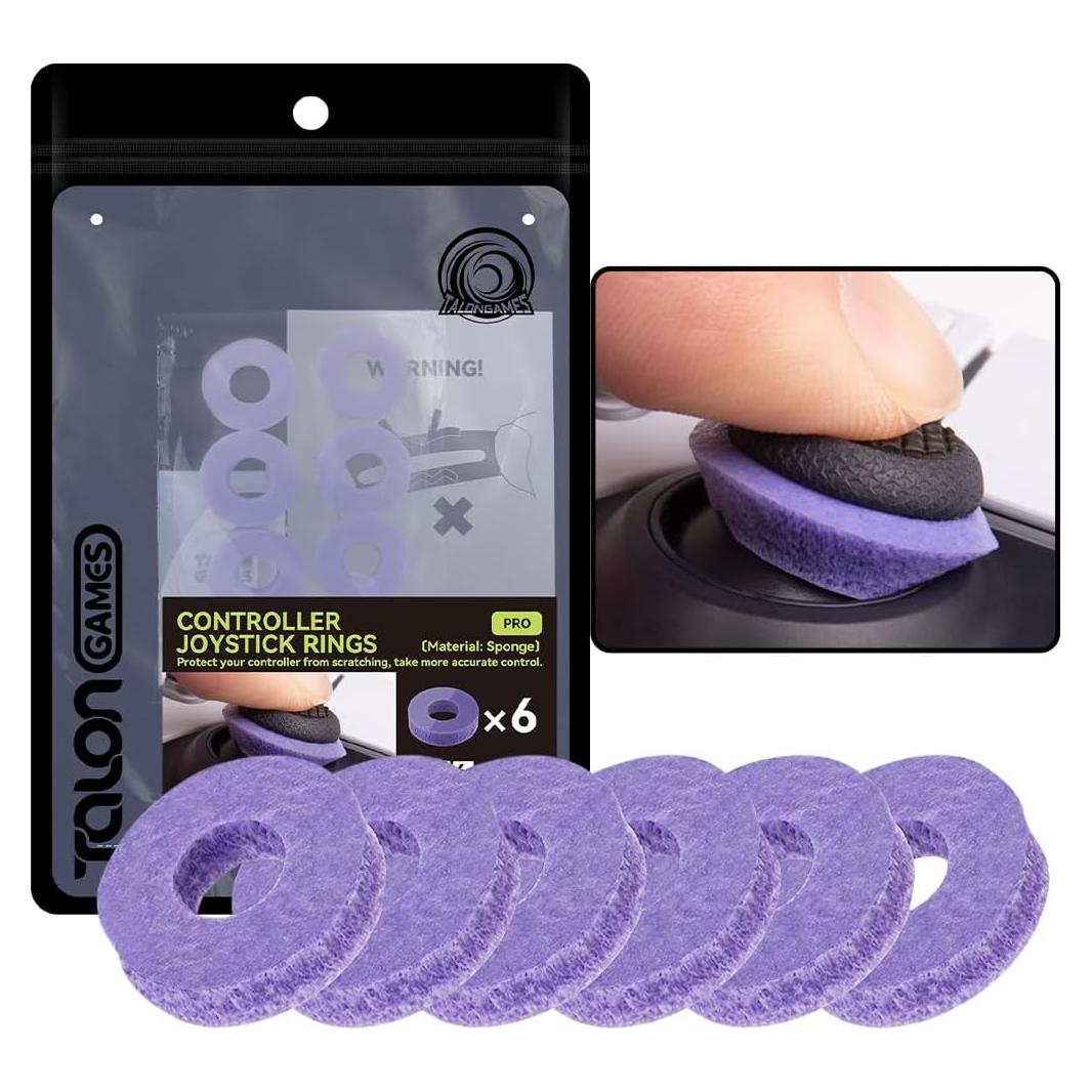 Anillos de Joystick TALONGAMES Púrpura Mediano 6H para PS5, PS4, Xbox