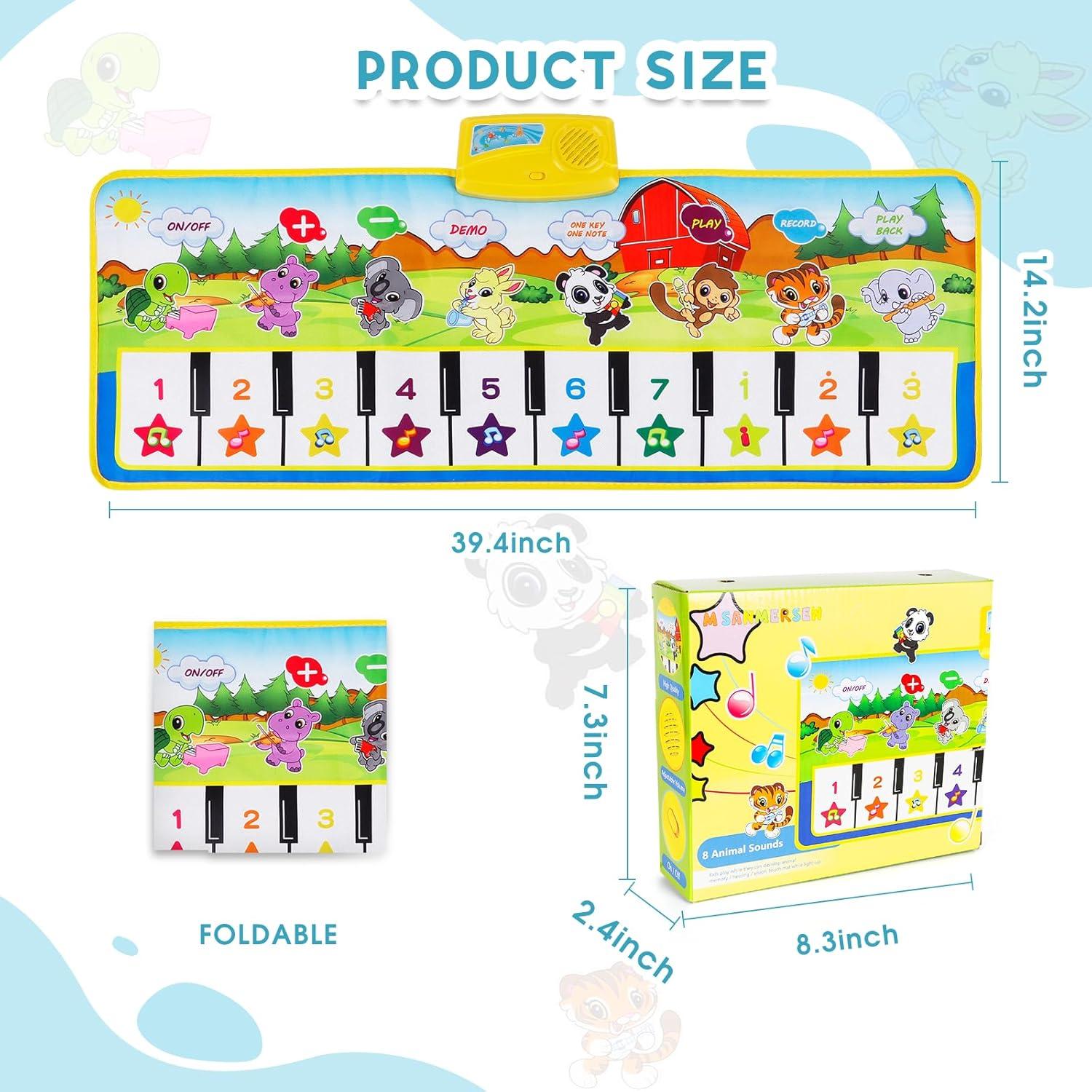 Alfombra Musical Sanmersen Verde 101.6 x 35.6 cm 8 Sonidos