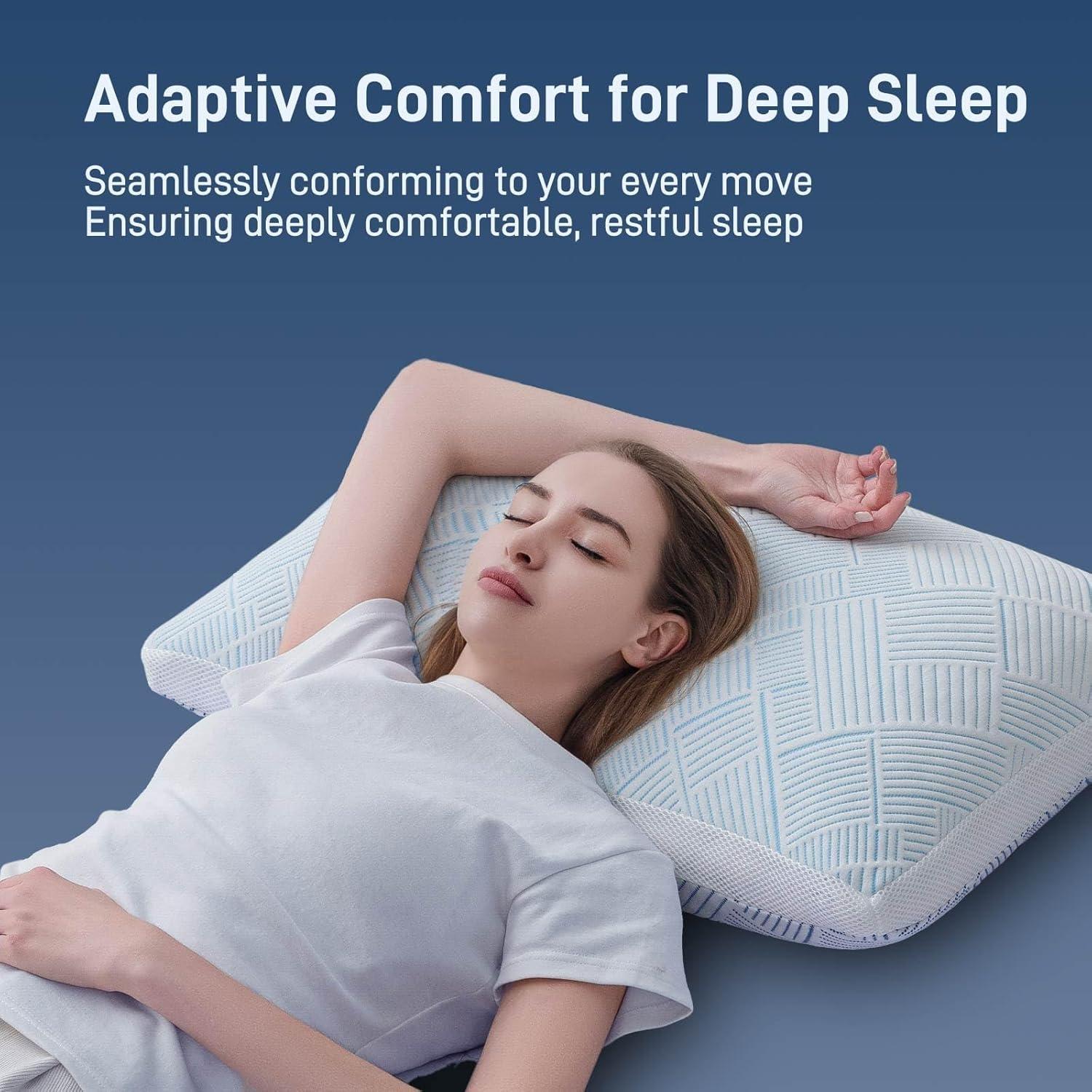 Almohada Ajustable Cotelovo Queen Viscosa Bambú Espuma Memoria