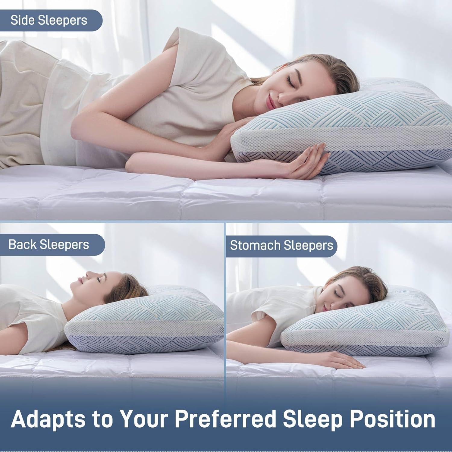 Almohada Ajustable Cotelovo Queen Viscosa Bambú Espuma Memoria