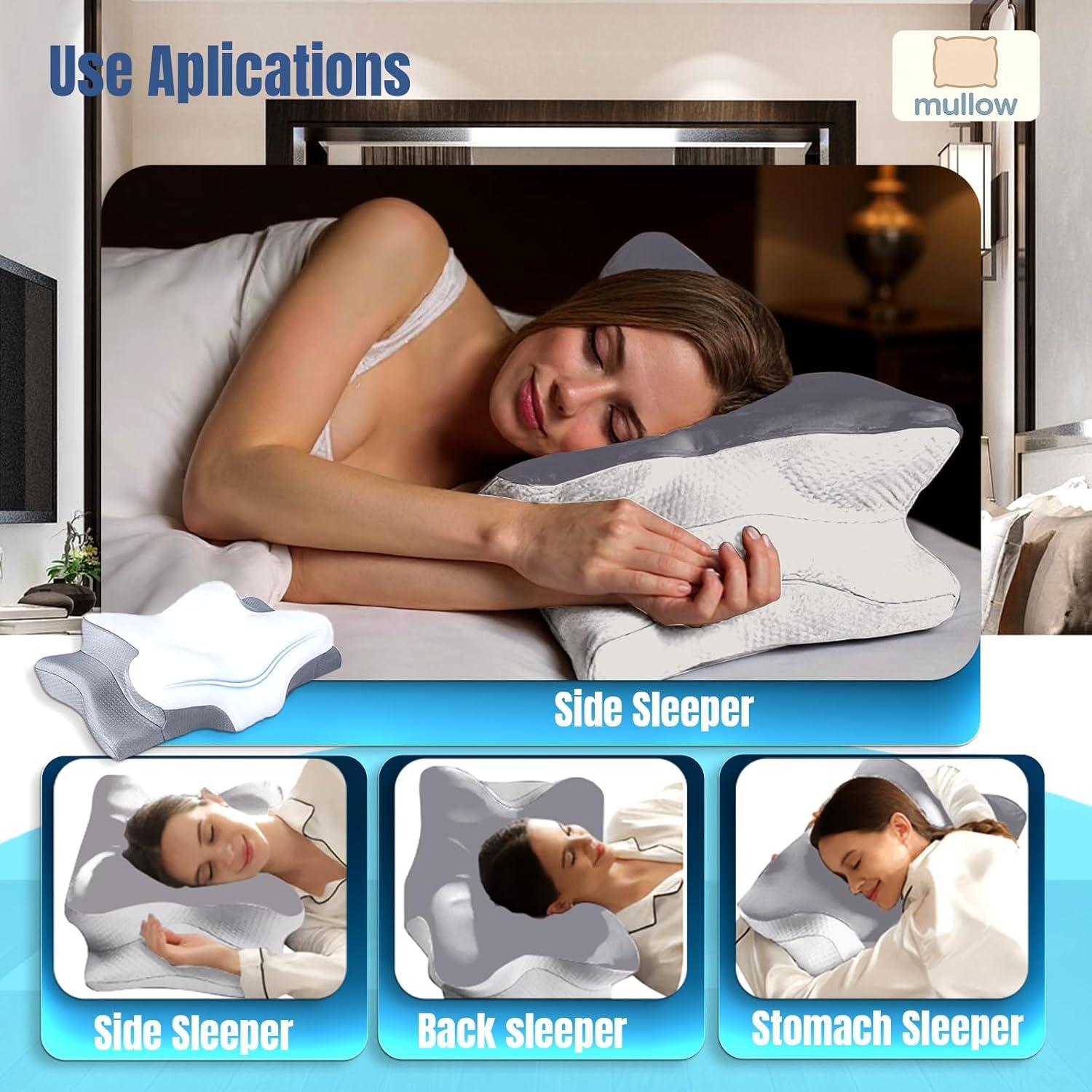 Almohada Cervical Mullow de Espuma Viscoelástica 1.2 kg