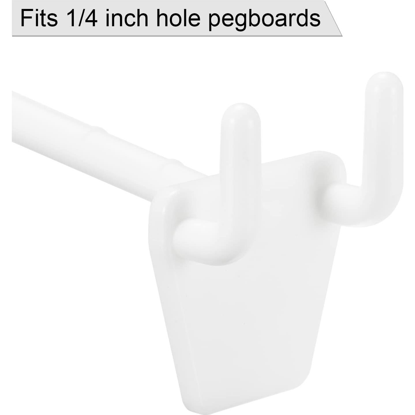 Ganchos de Tablero de Plástico MECCANIXITY 5 cm - Paquete de 20