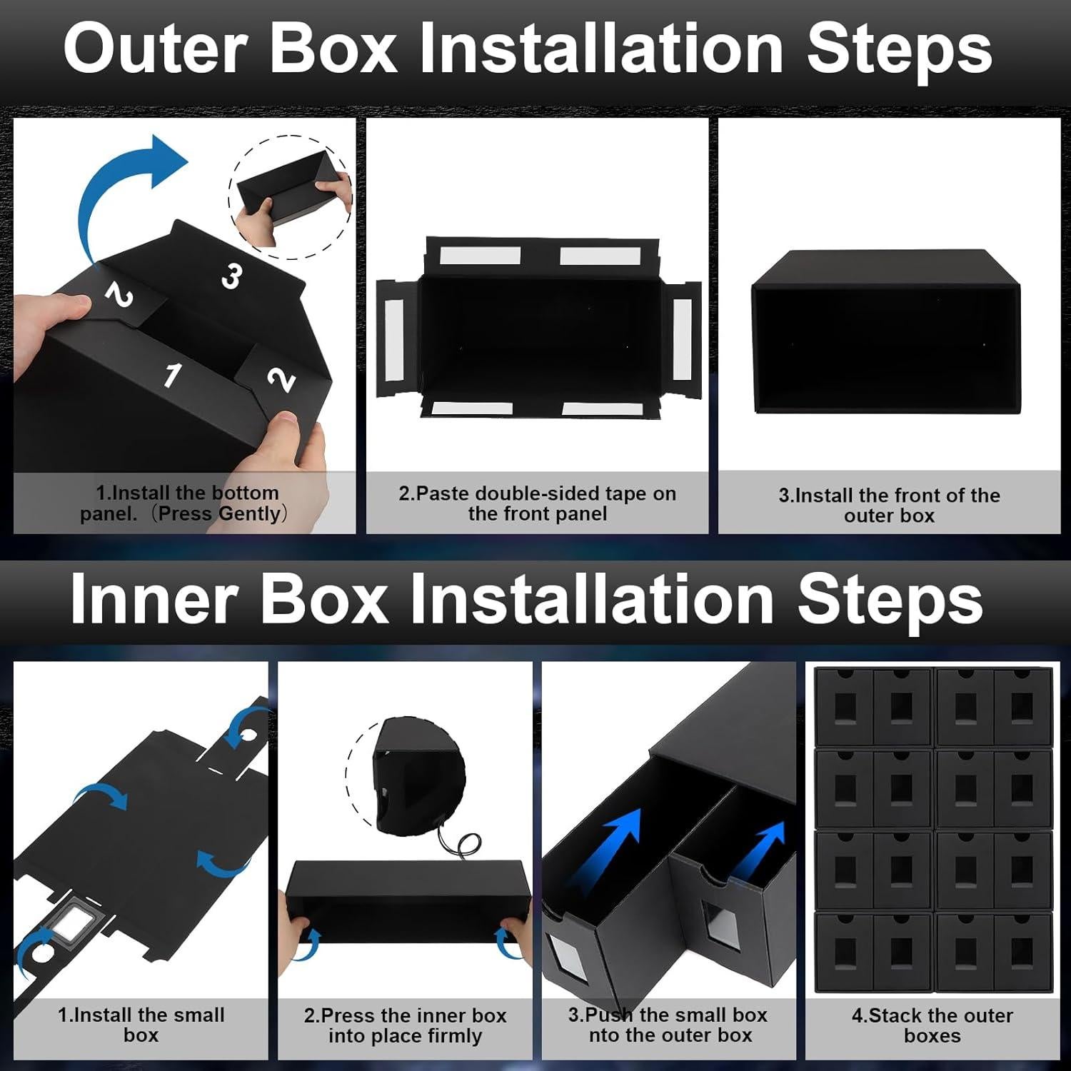 Caja de Almacenamiento para Tarjetas aopule 14000+ con 72 Divisores