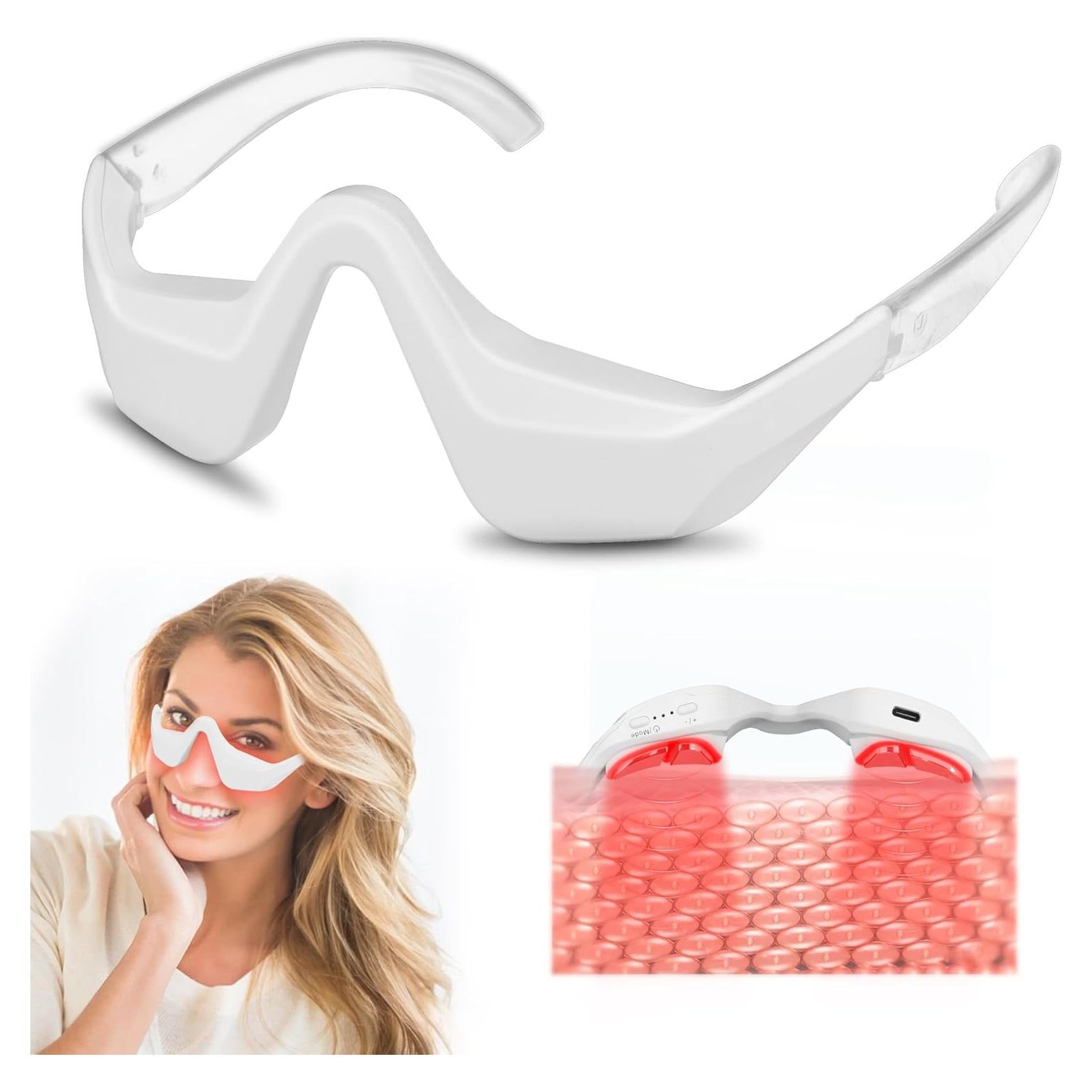 Gafas de terapia de luz roja LED Nutra Light, 4 modos, antiarrugas