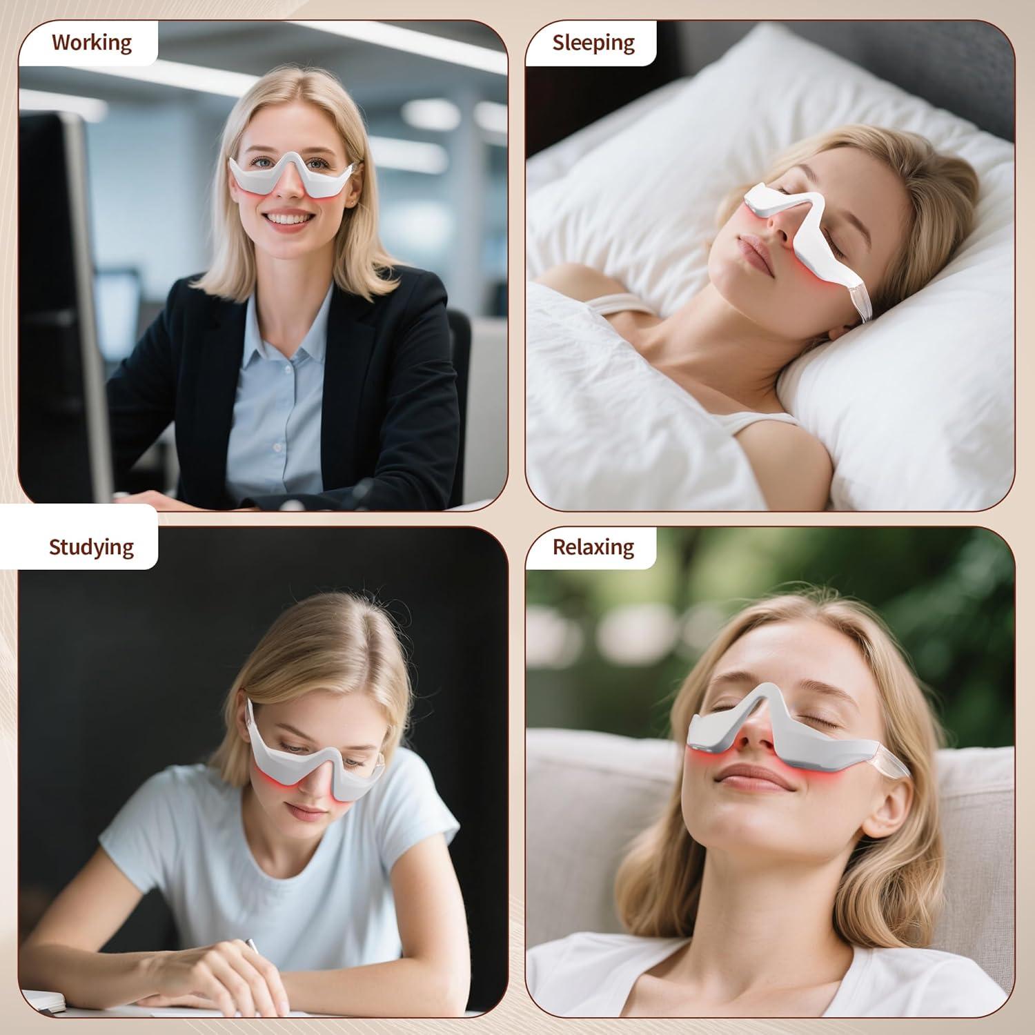 Gafas de terapia de luz roja LED Nutra Light, 4 modos, antiarrugas