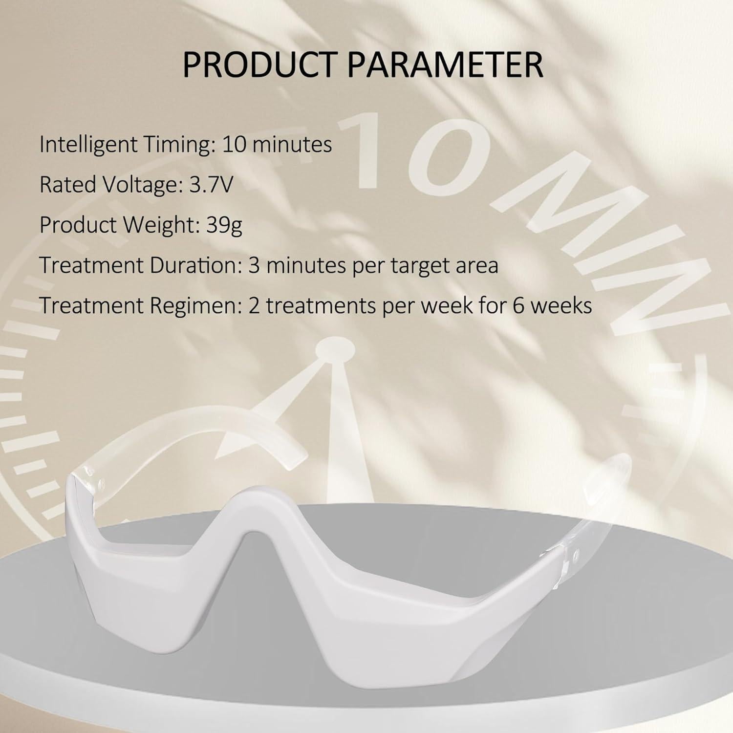 Gafas de terapia de luz roja LED Nutra Light, 4 modos, antiarrugas