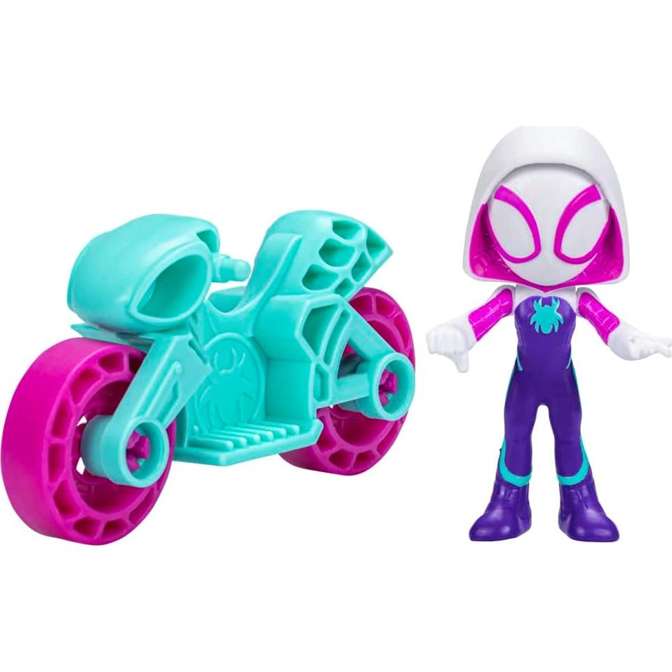 Figura Ghost Spider con Moto Hasbro 6.35 cm - Spidey Amigos
