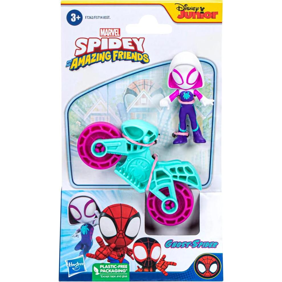 Figura Ghost Spider con Moto Hasbro 6.35 cm - Spidey Amigos