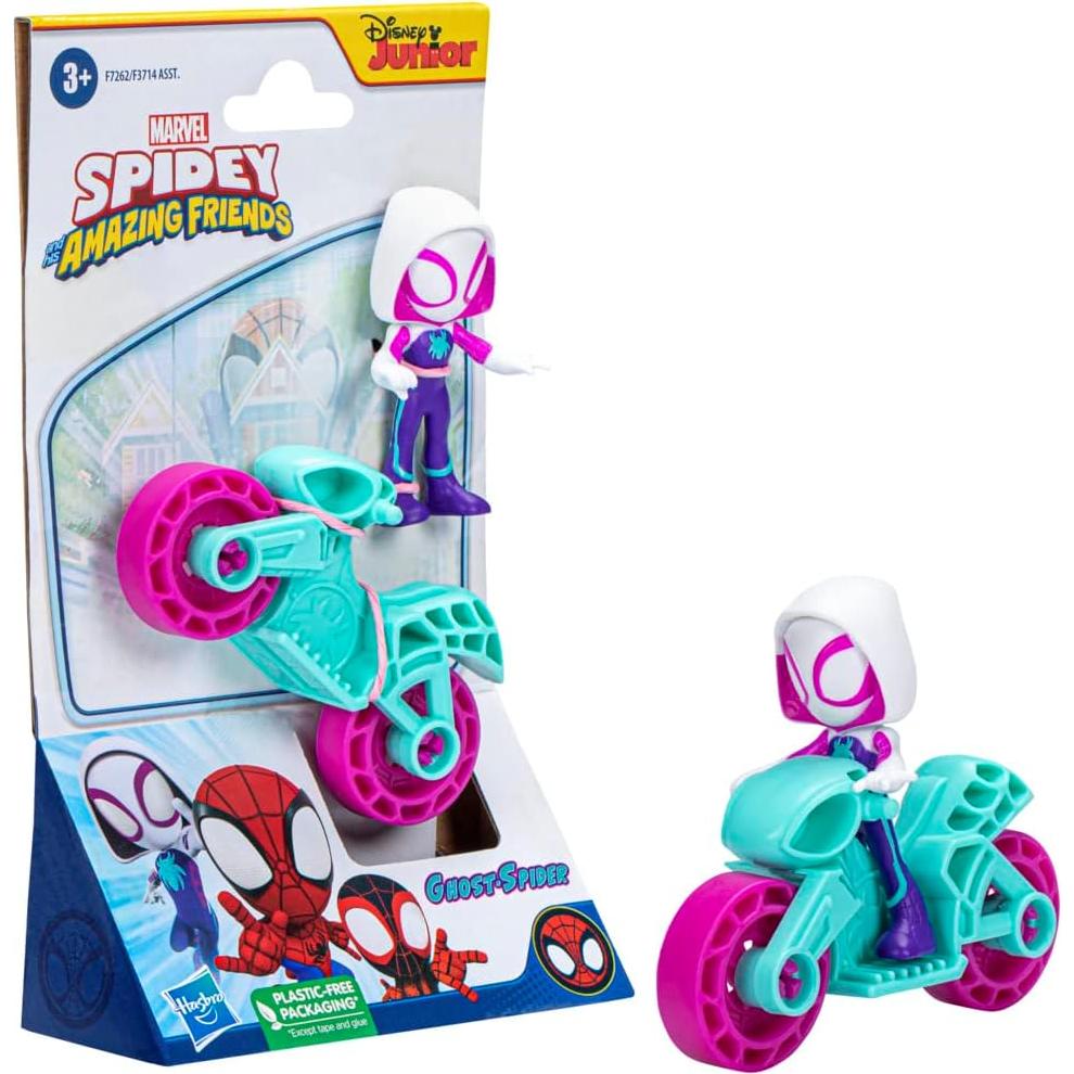 Figura Ghost Spider con Moto Hasbro 6.35 cm - Spidey Amigos