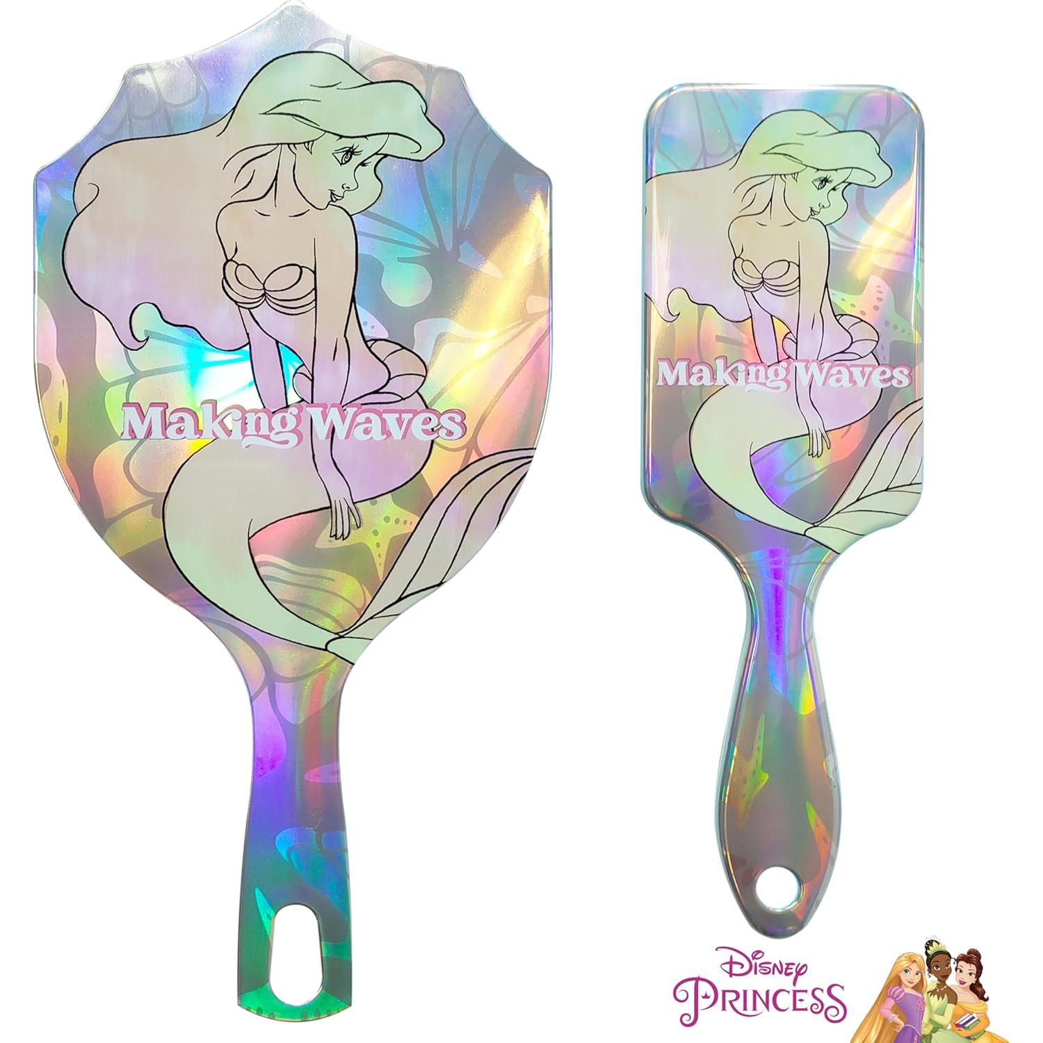 Conjunto de Spa Disney Ariel para Niñas - Cepillo y Espejo