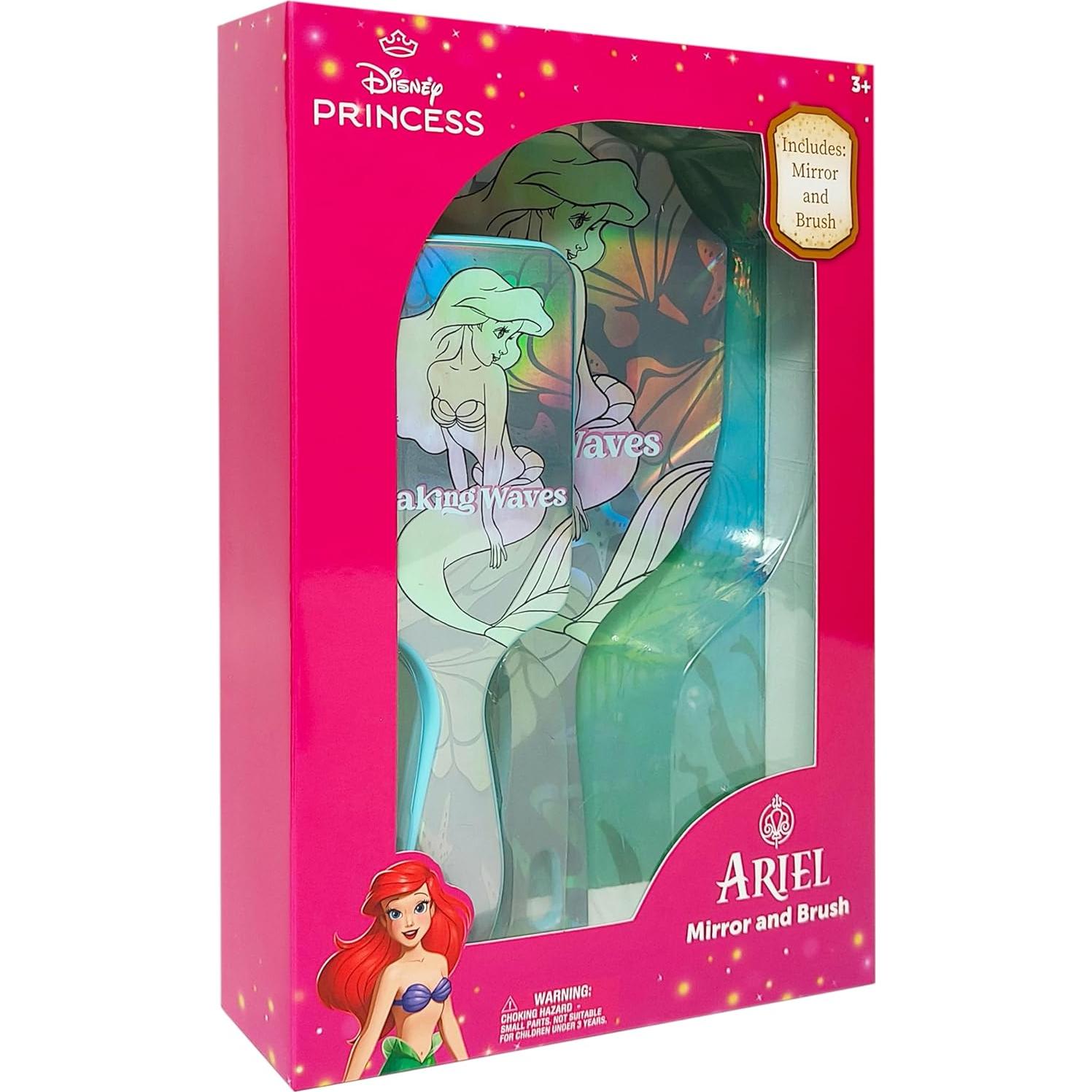 Conjunto de Spa Disney Ariel para Niñas - Cepillo y Espejo