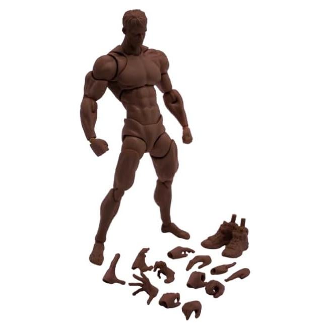 Figura de acción masculina 1/12 RoofWorld piel negra 16cm