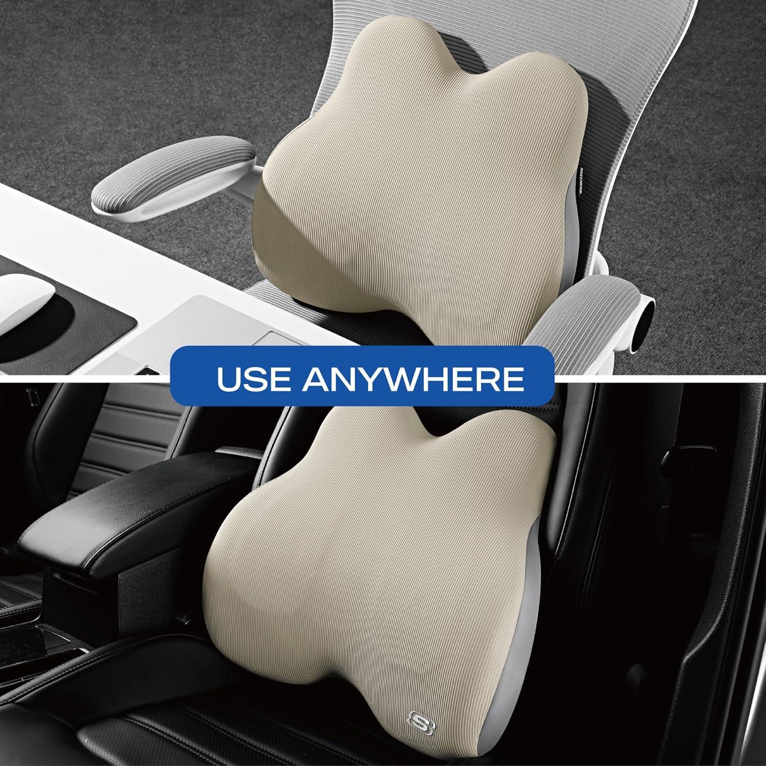 Almohada Lumbar Ergonomica Skechers de Espuma Memoria Beige