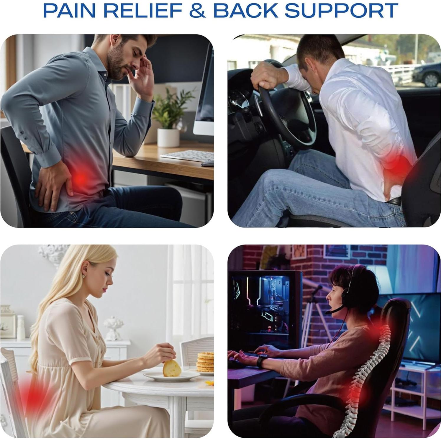 Almohada Lumbar Ergonomica Skechers de Espuma Memoria Beige