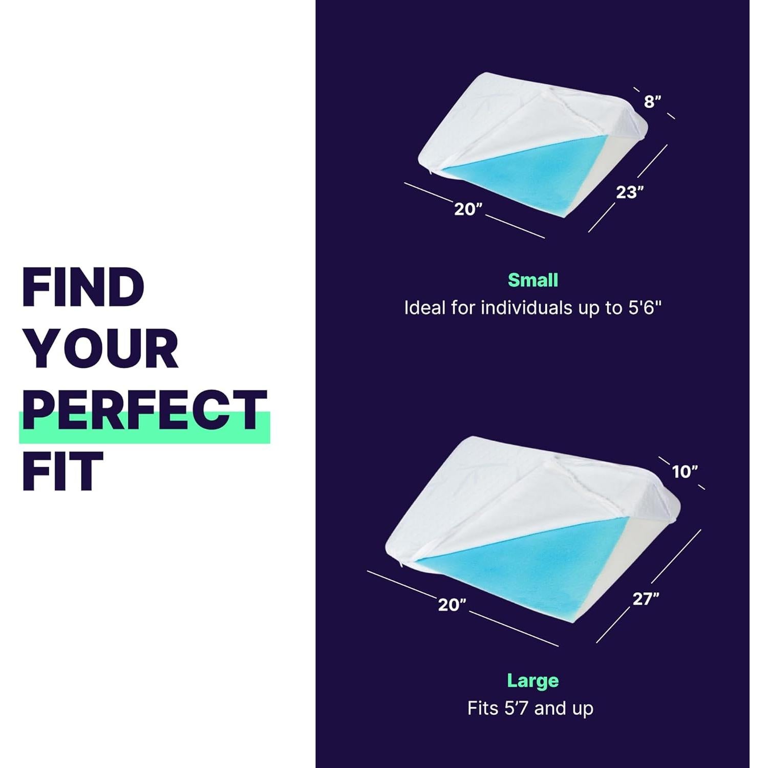 Almohada en Cuña para Alivio de Espalda y Rodillas - Sistemas de Soporte para Espalda - Pequeña