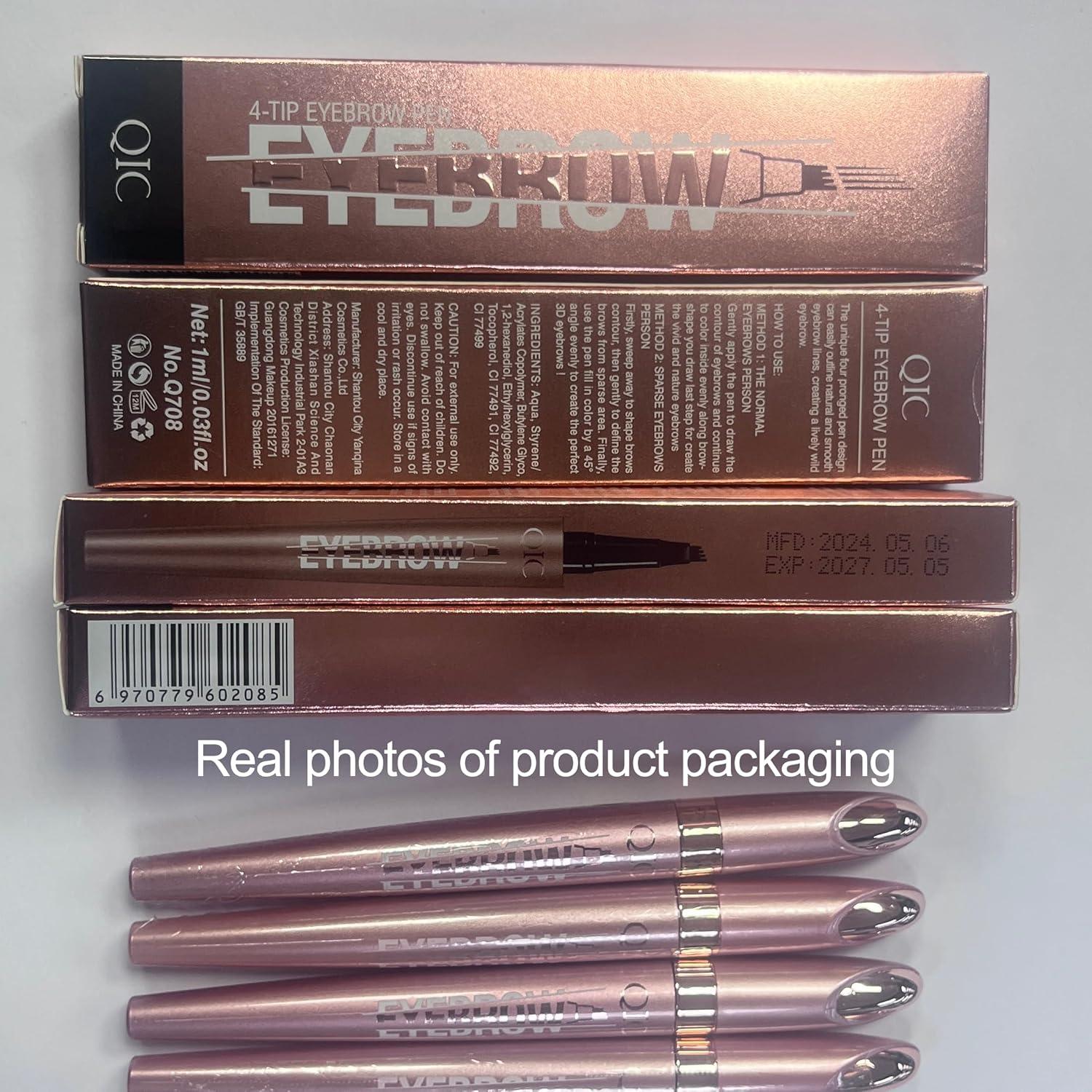 Lápiz de Cejas Microblading Yulinlon 3D Impermeable Negro