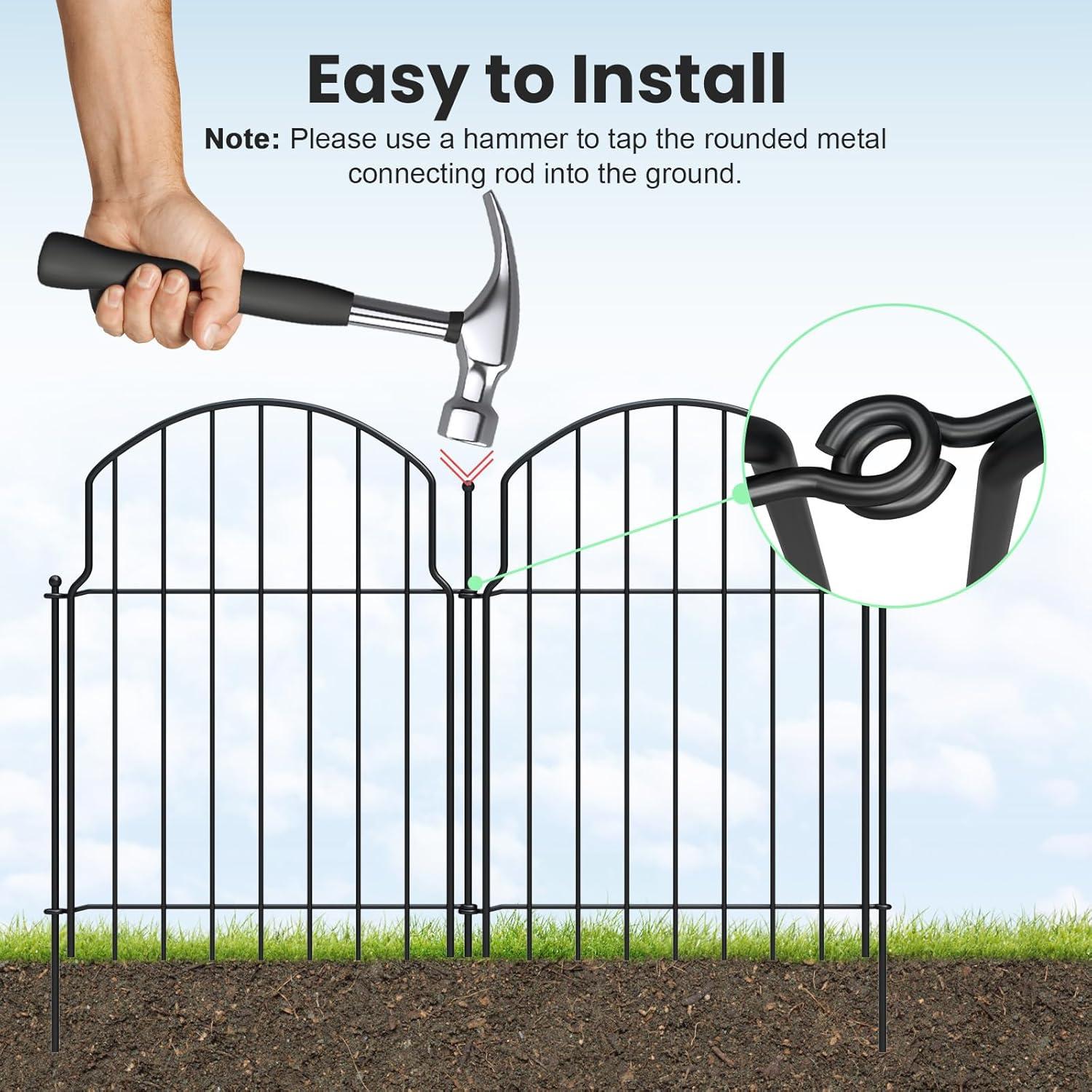 Cerca Decorativa de Metal Tivray 10 Paneles 50.8cm x 3.3m