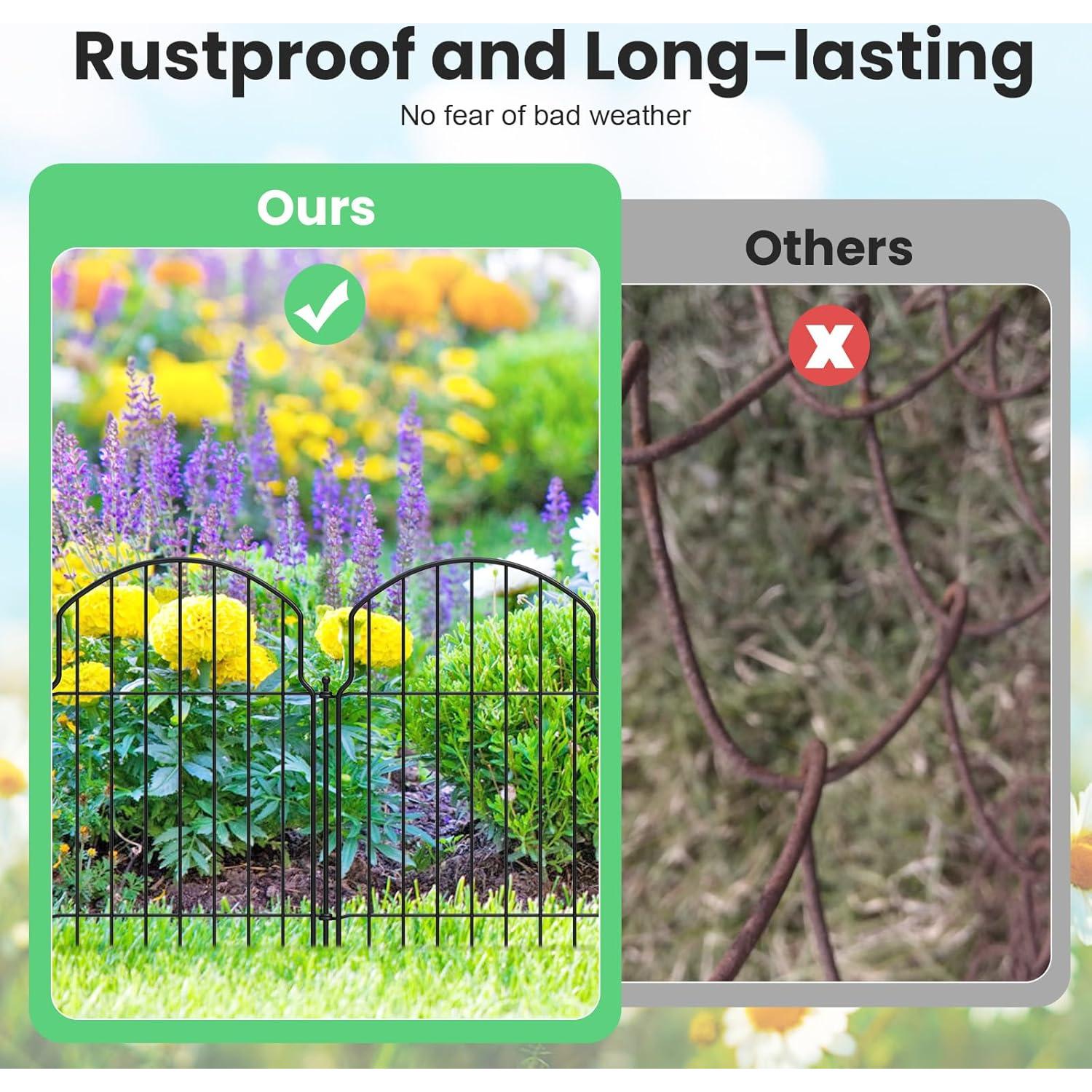 Cerca Decorativa de Metal Tivray 10 Paneles 50.8cm x 3.3m