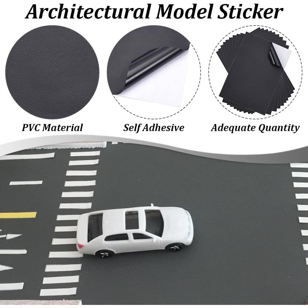 OLYCRAFT 10 Hojas Pegatinas de Carretera PVC 31x21.5 cm