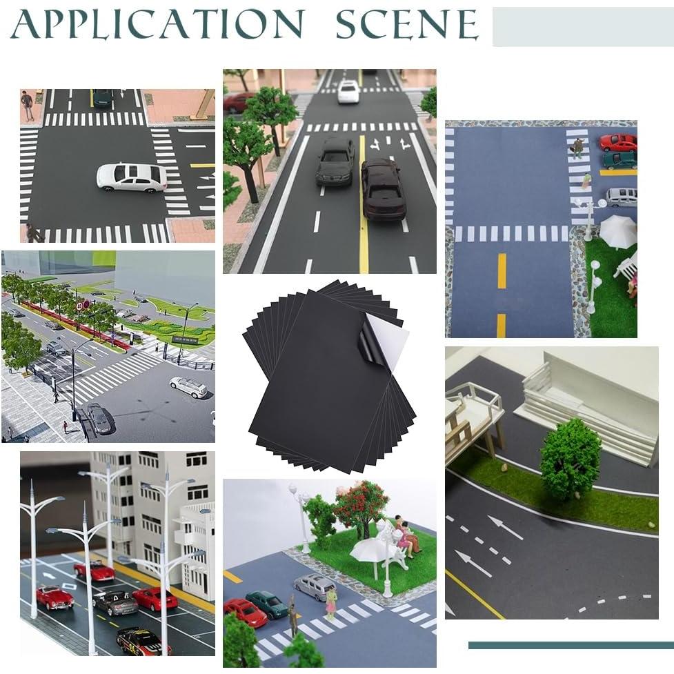 OLYCRAFT 10 Hojas Pegatinas de Carretera PVC 31x21.5 cm