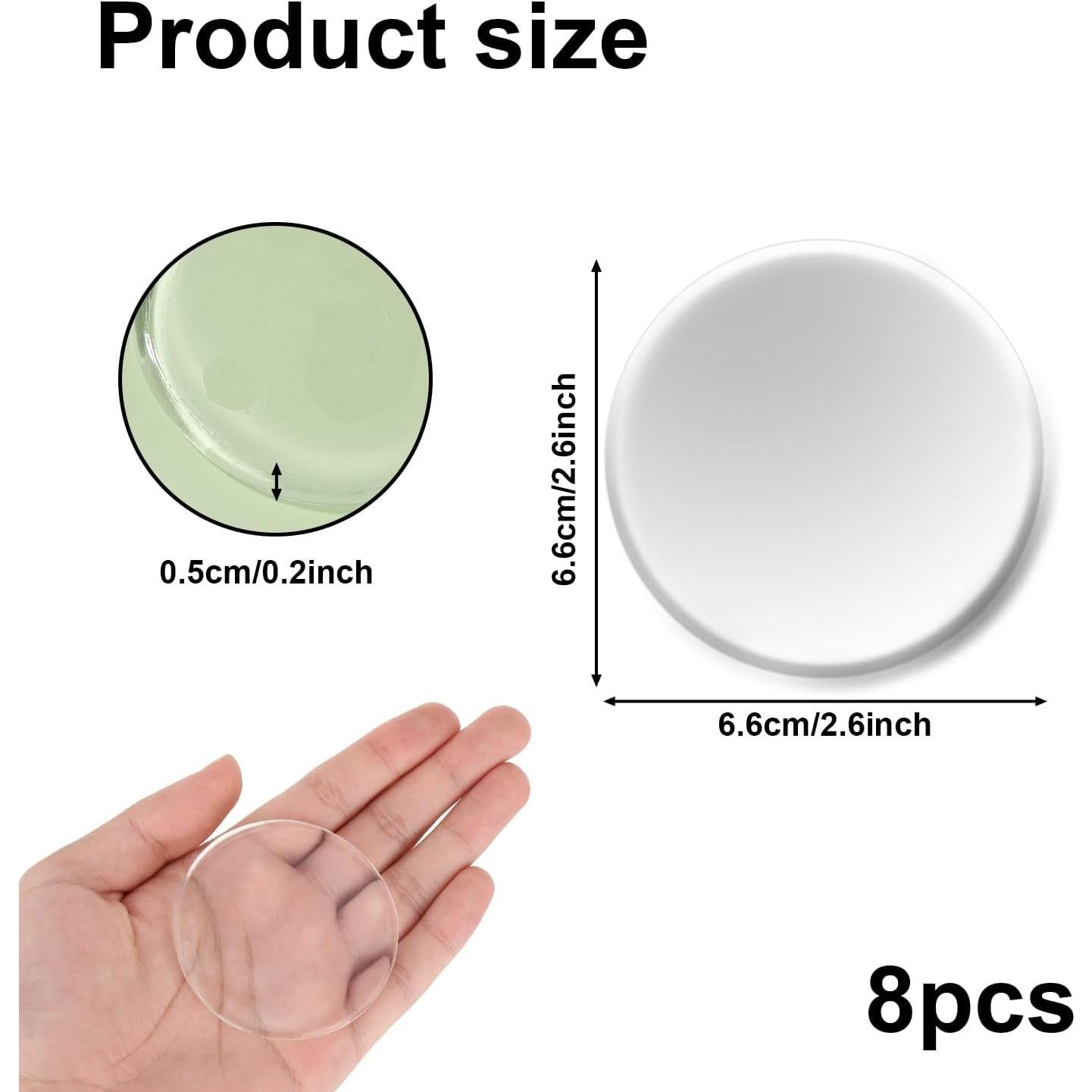 8 Parches de Forro Prostético BOXOB 6.6cm Reutilizables Gel