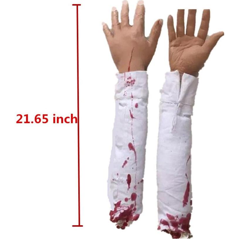 Decoración Halloween Aweilan Mano Cortada Realista 55cm