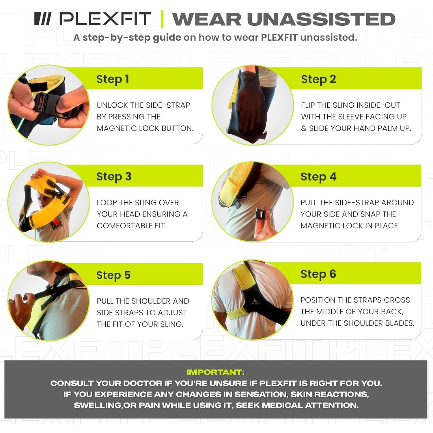 Faja inmovilizador de hombro PLEXFIT - Soporte lesiones brazo izquierdo