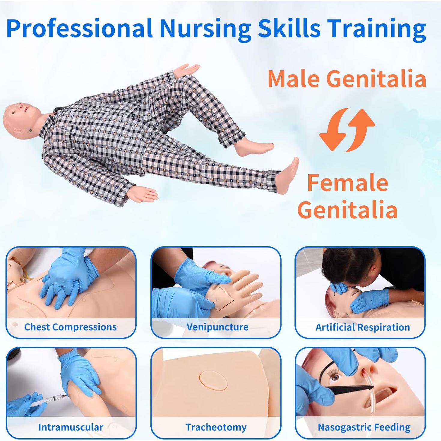 Maniquí Médico de Entrenamiento DSFGFRR con 3 Módulos Musculares