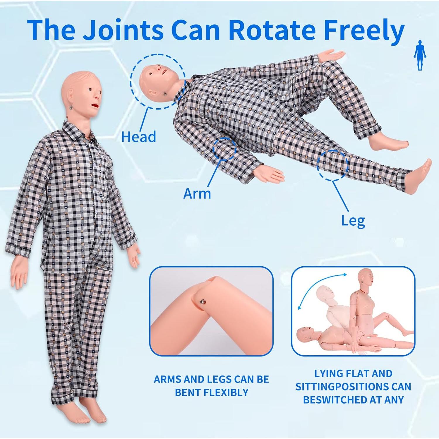 Maniquí Médico de Entrenamiento DSFGFRR con 3 Módulos Musculares