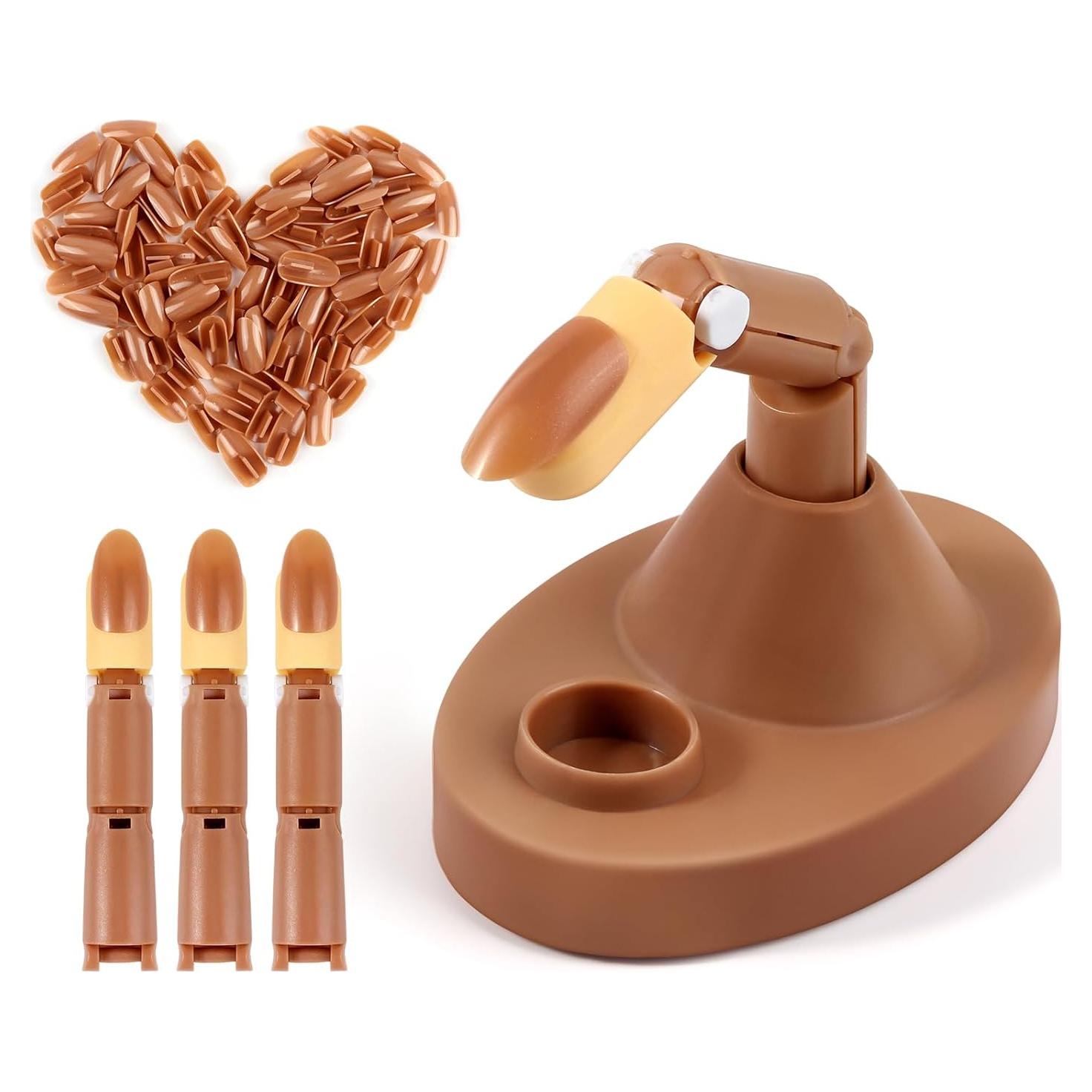 Set de Práctica de Uñas Acrílicas 3PCS con Base y 100 Puntas