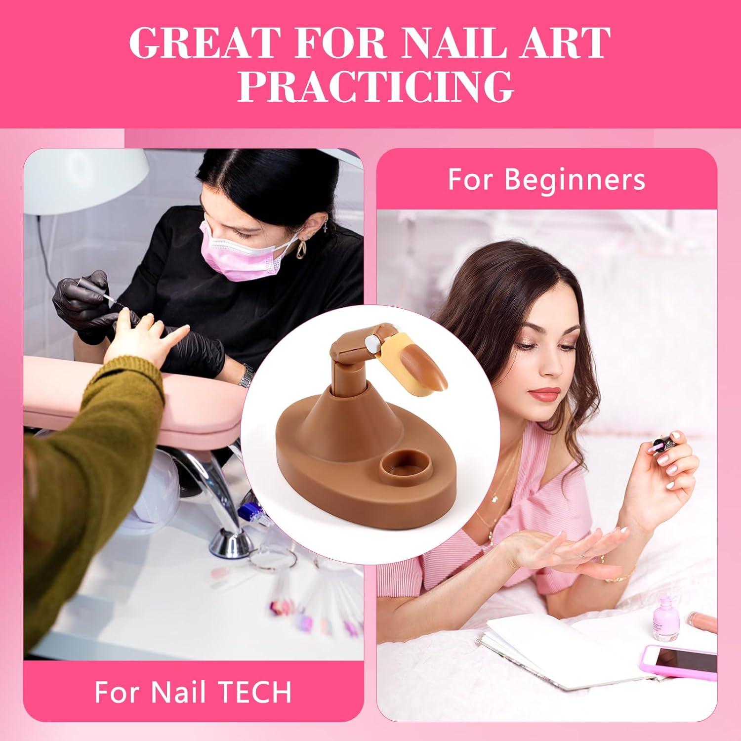 Set de Práctica de Uñas Acrílicas 3PCS con Base y 100 Puntas