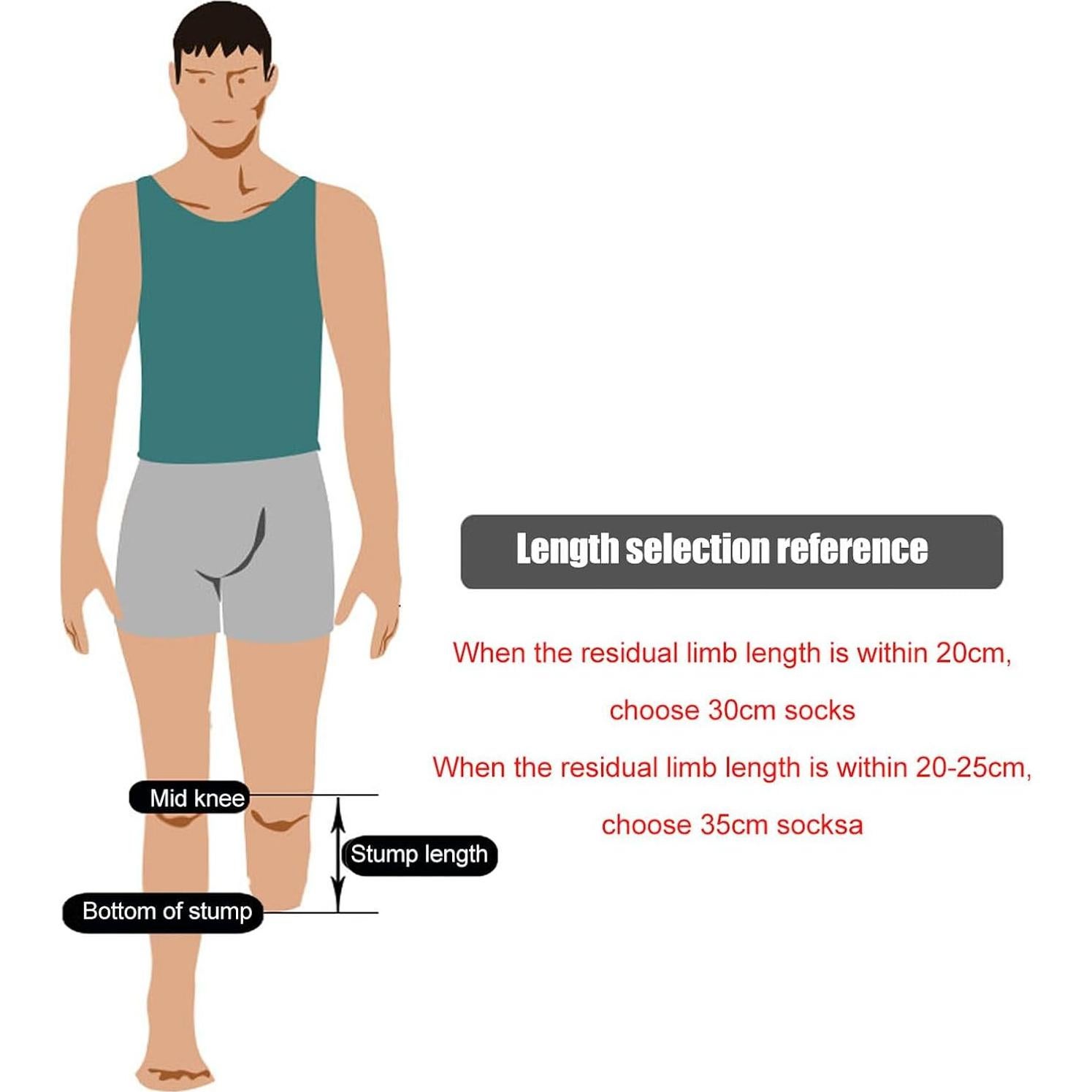 Calcetines para Amputados ZJchao - Algodón Elástico 5 Piezas M