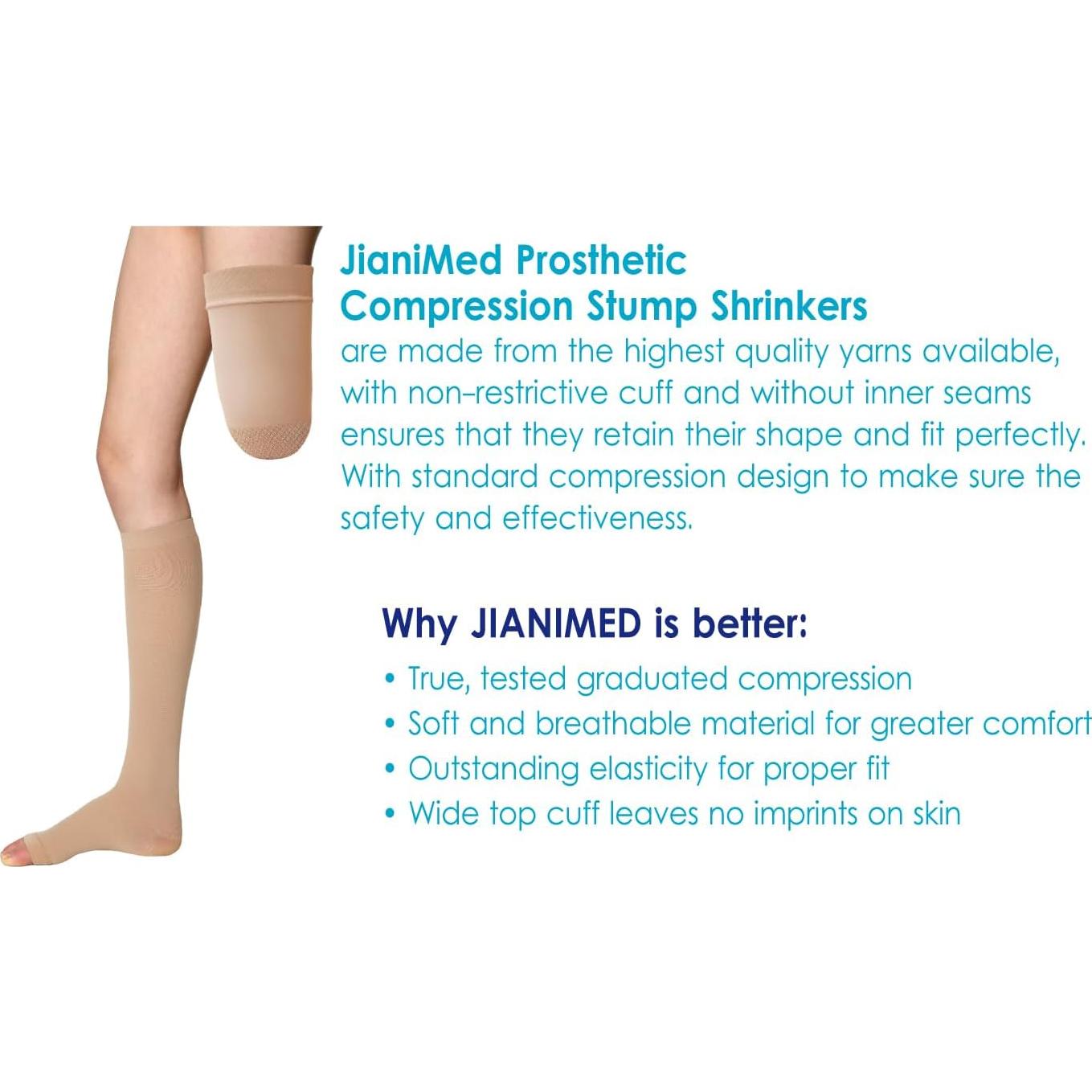 Reductores de muñón protésico y medias compresión JianiMed M