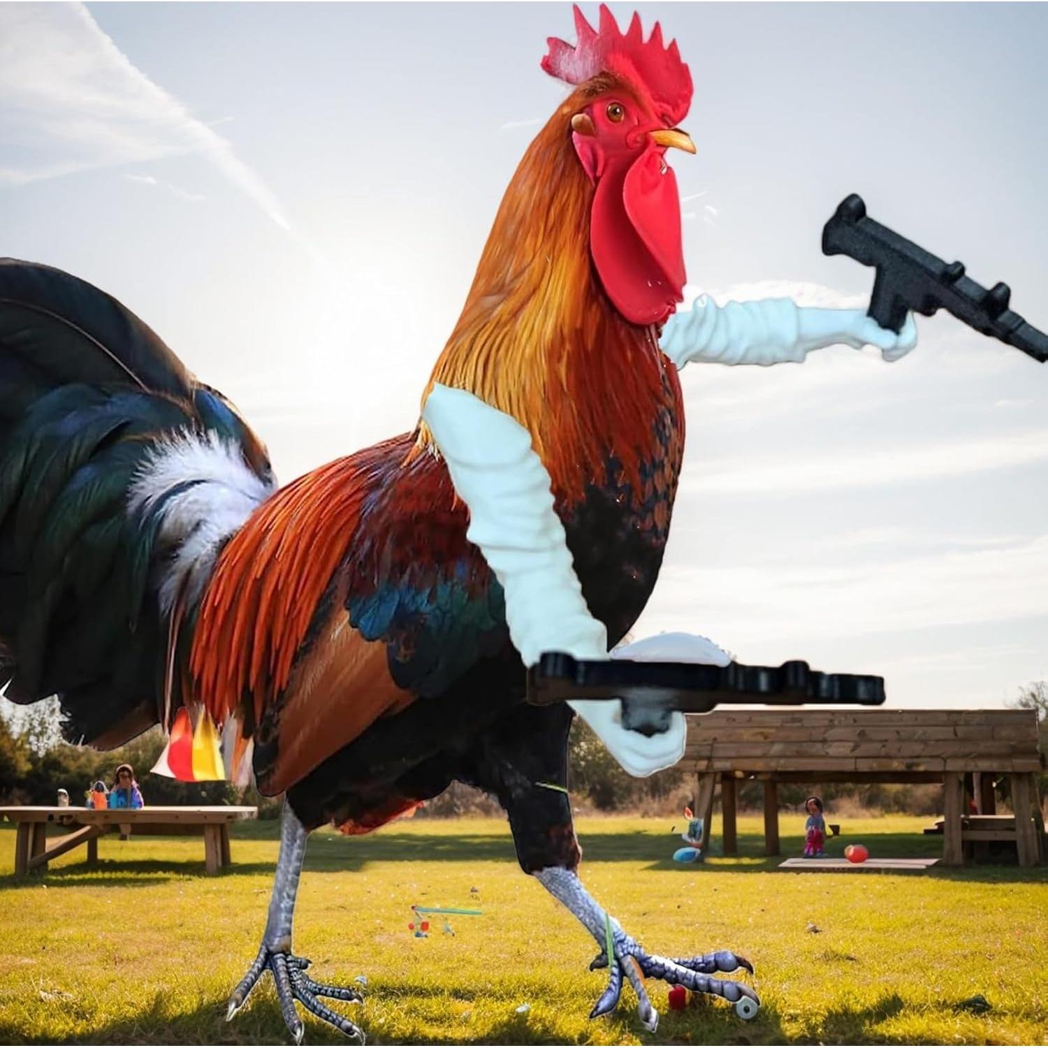 Brazo Falso de Pollo con Decoración de Arma LUOBEIYAOHL Amarillo