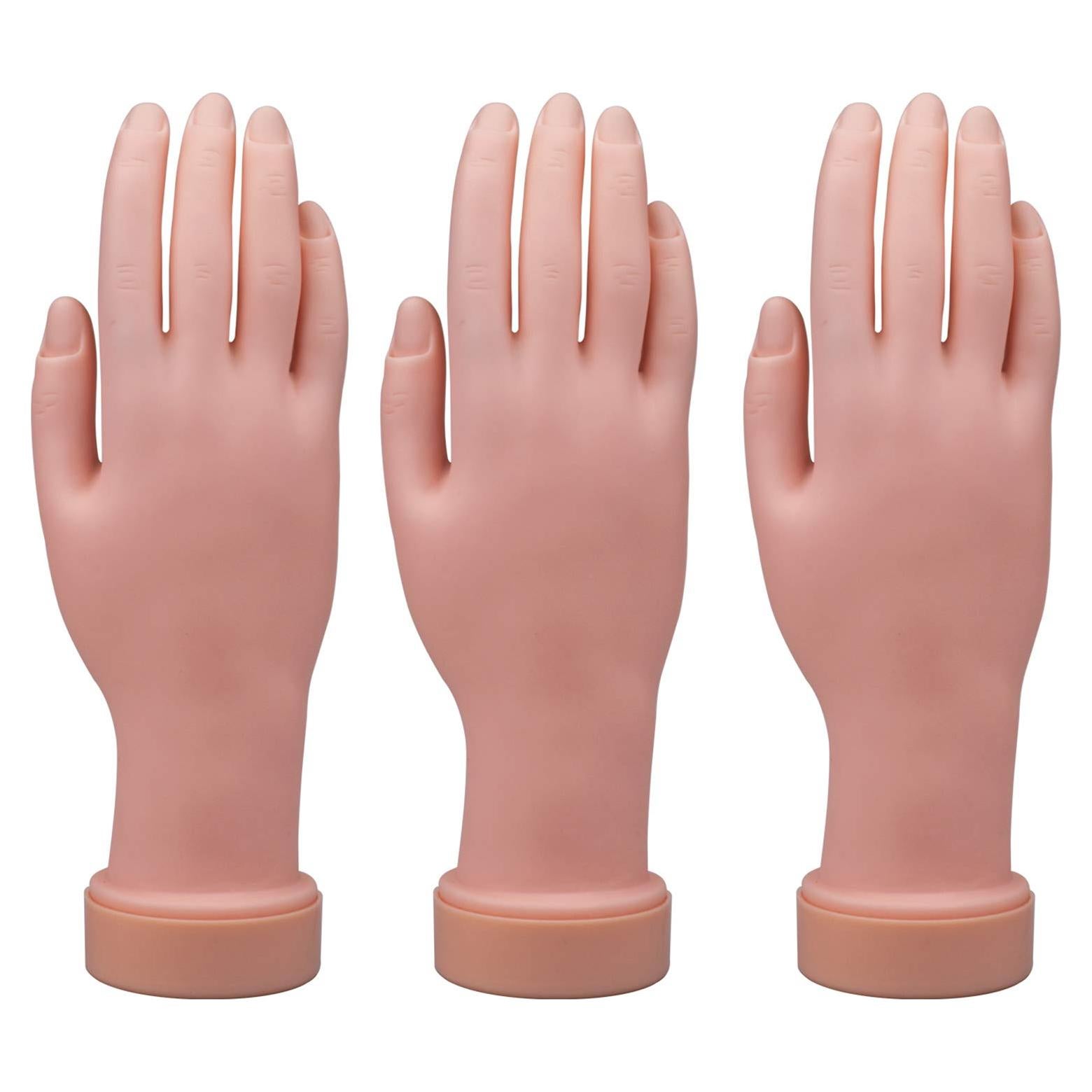 Hedume Mano Falsa para Práctica de Uñas - 3 Piezas 22.86 cm