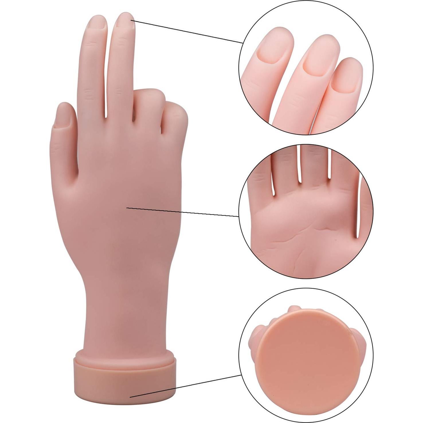 Hedume Mano Falsa para Práctica de Uñas - 3 Piezas 22.86 cm