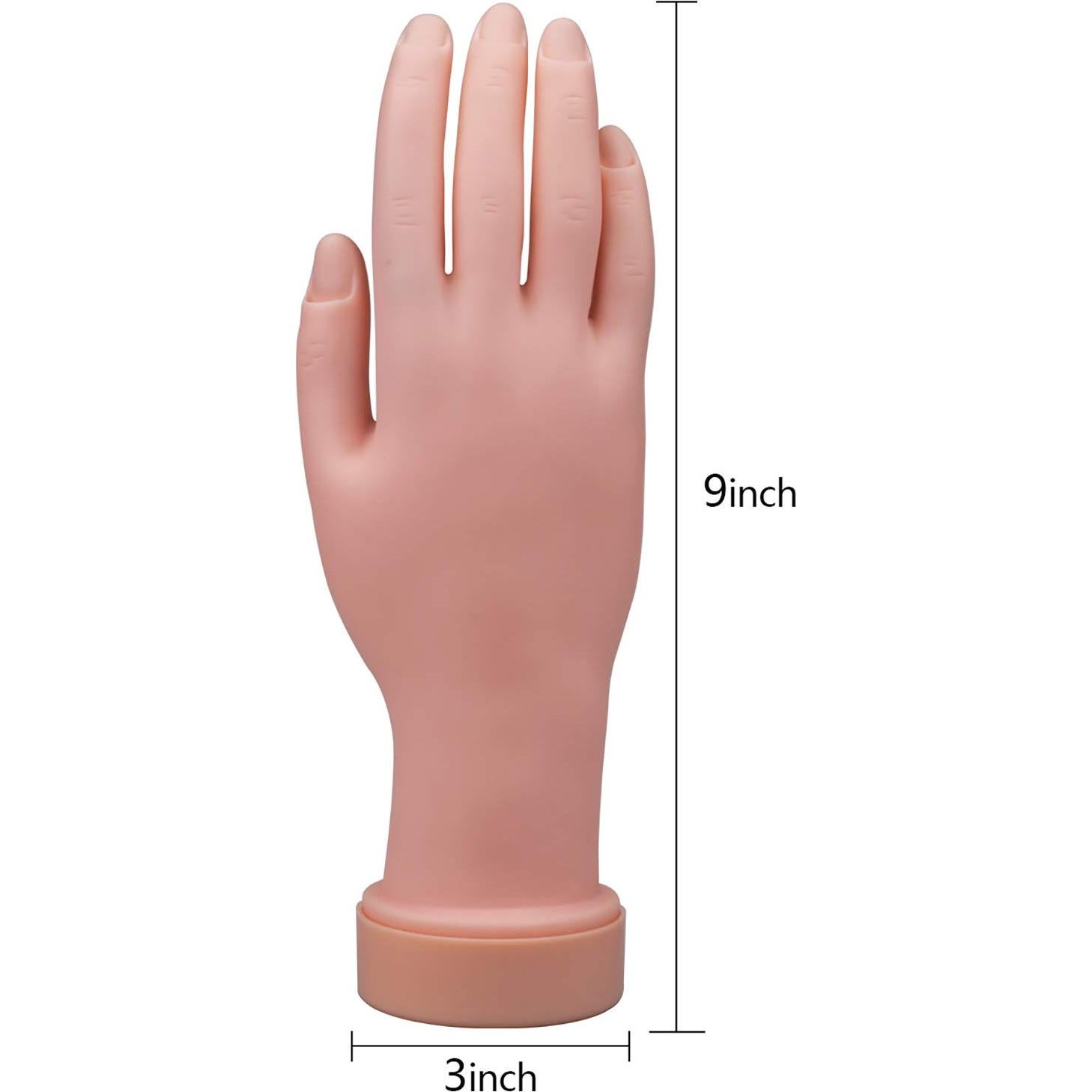 Hedume Mano Falsa para Práctica de Uñas - 3 Piezas 22.86 cm