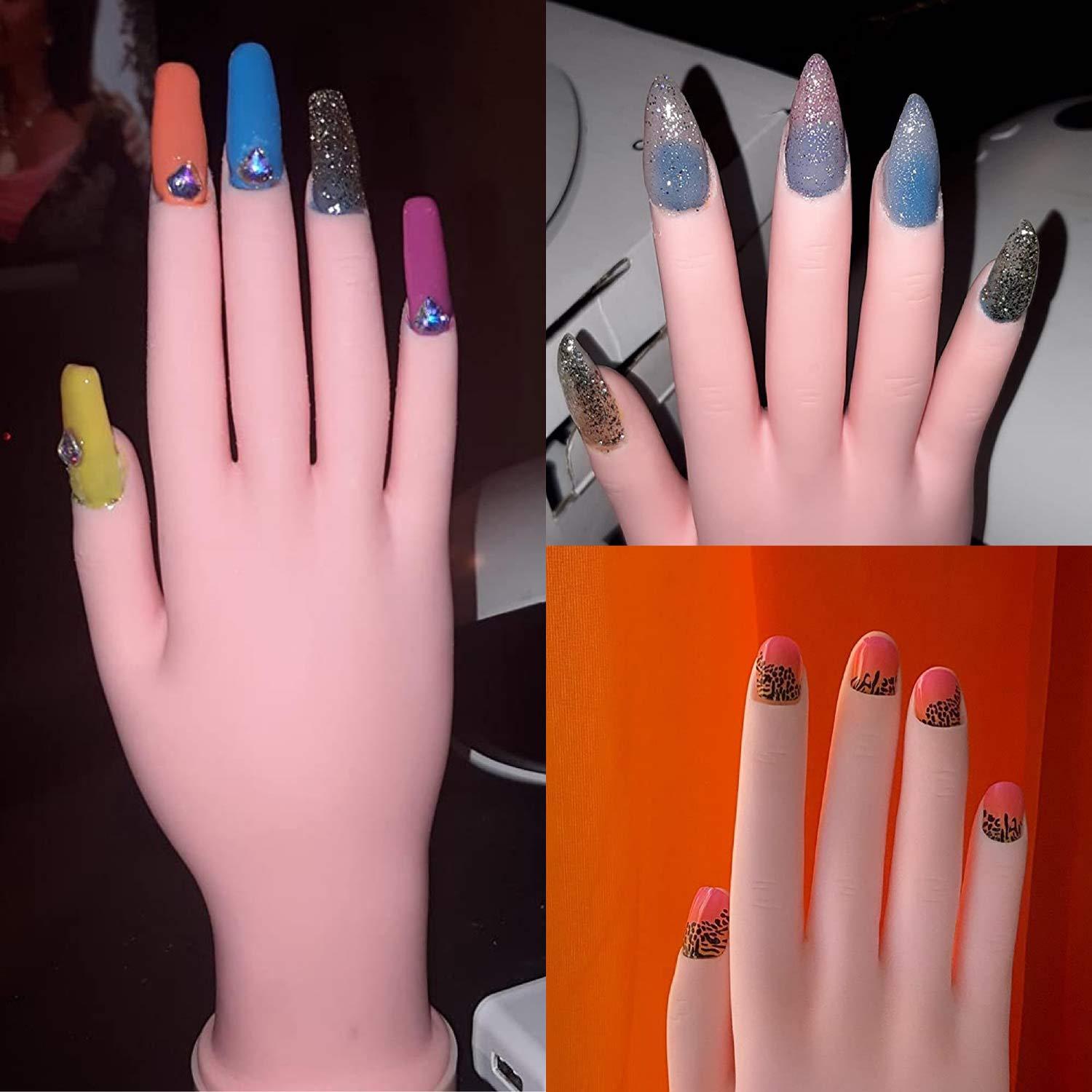 Hedume Mano Falsa para Práctica de Uñas - 3 Piezas 22.86 cm