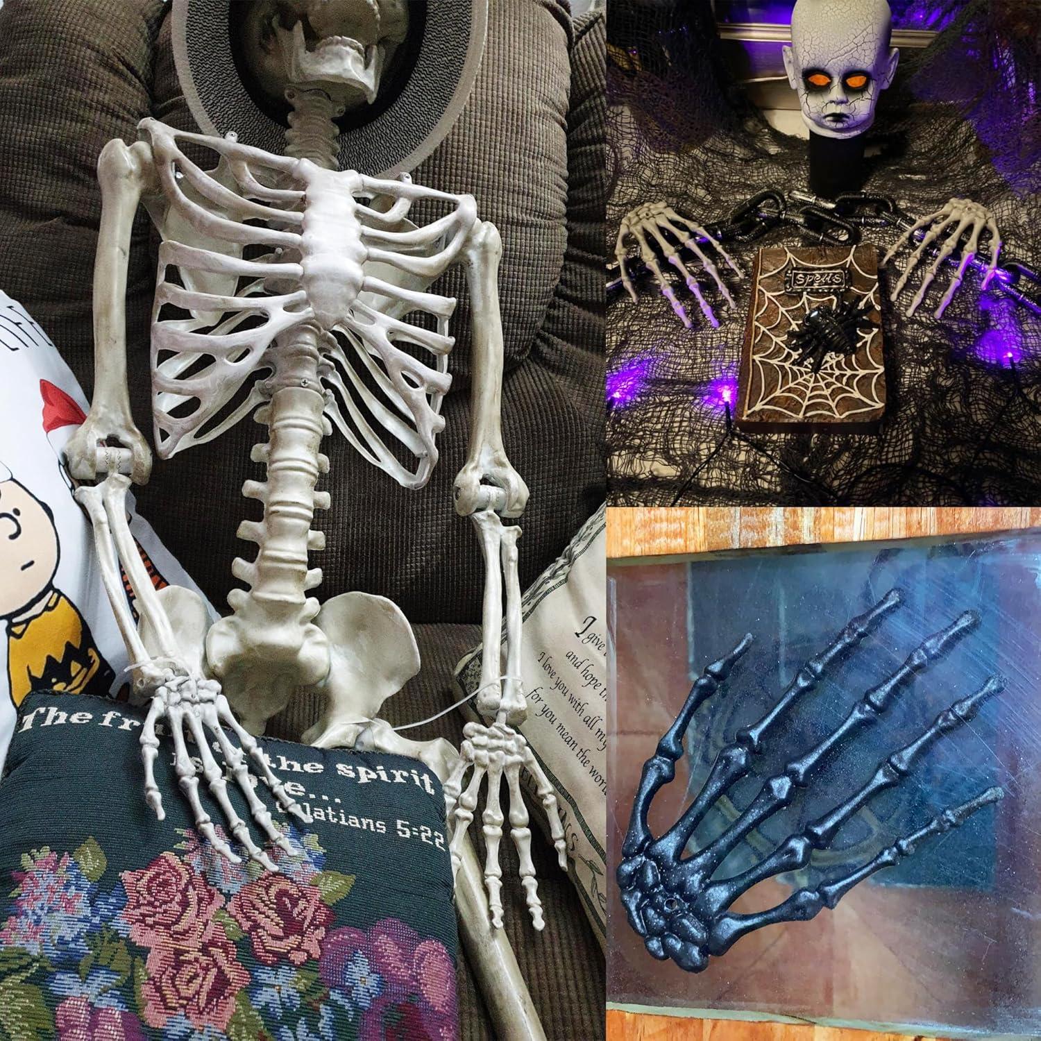 Manos de Esqueleto Realistas Honbay para Decoración Halloween