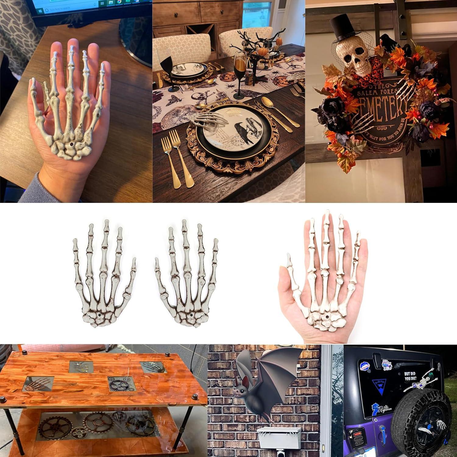 Manos de Esqueleto Realistas Honbay para Decoración Halloween