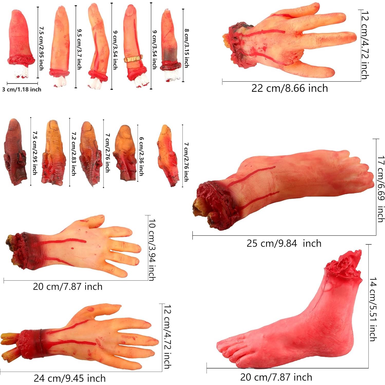 Paquete de 15 partes de cuerpo falso Halloween Sonarun