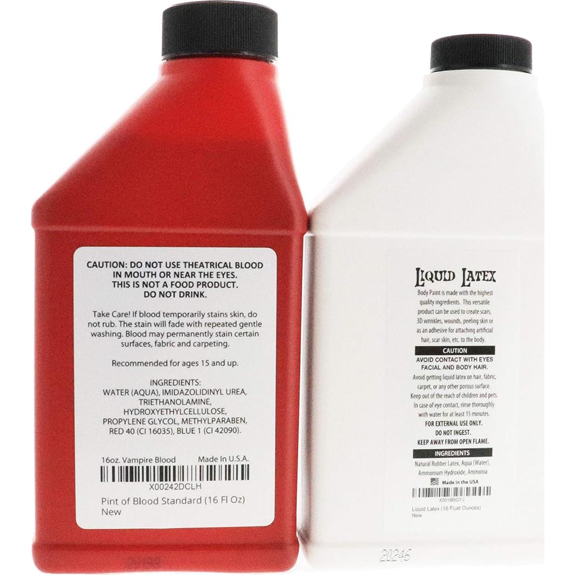 Kit Sangre Falsa y Láttex Líquido 473 ml - Liquid Latex Fashions